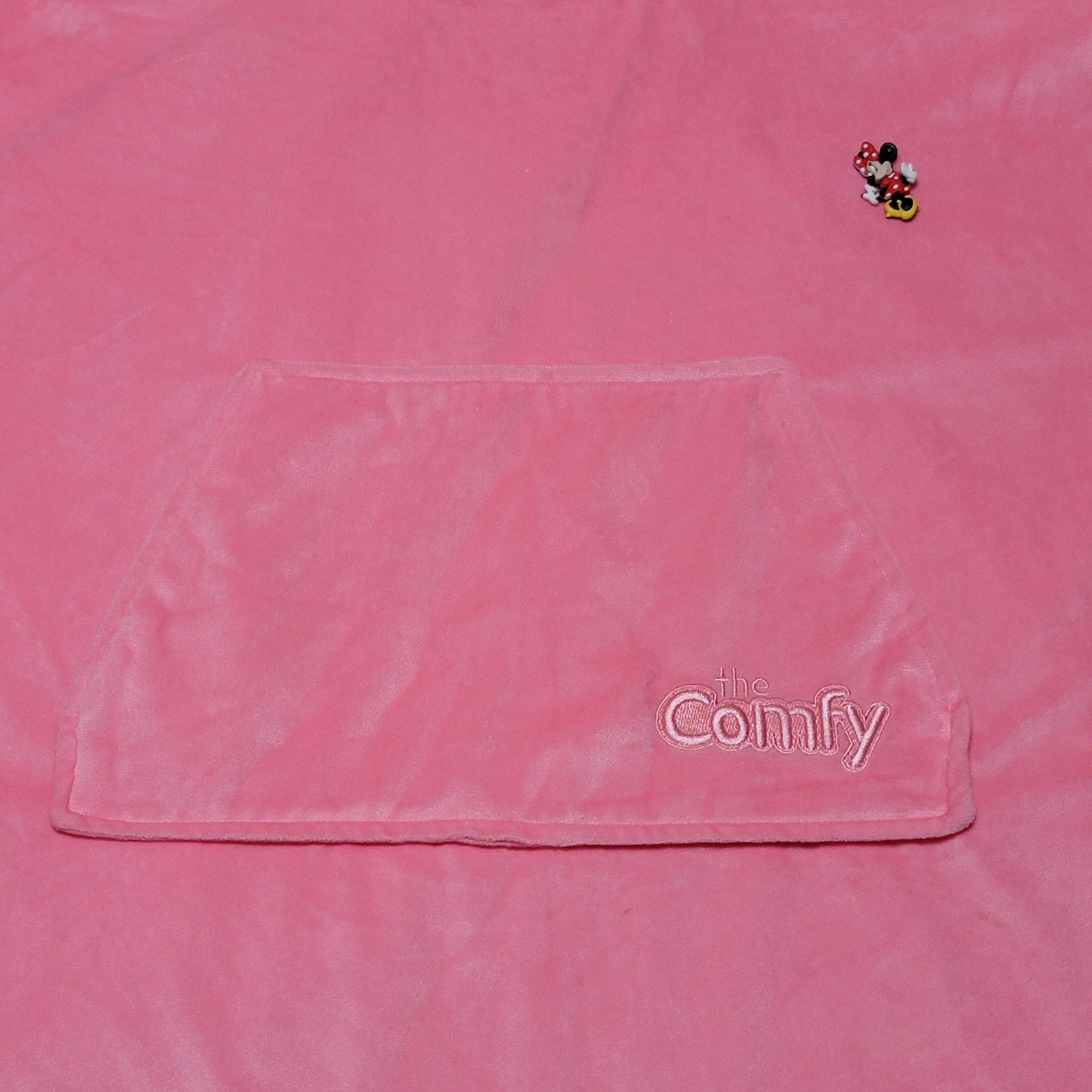 The Comfy Pink Internal Sherpa Hoodie w/ Minnie Mouse Rubber Pendant - One Size