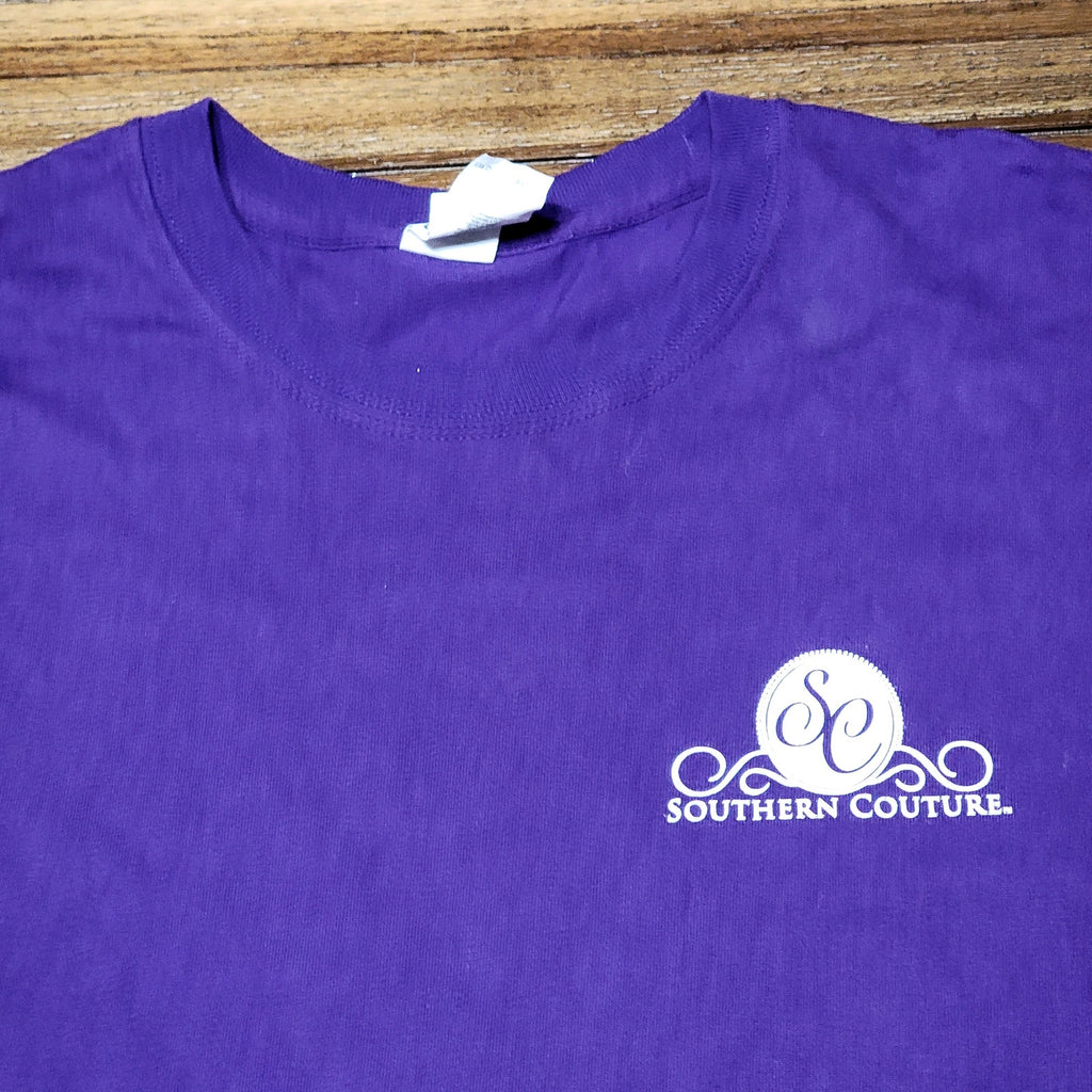 Southern Couture Purple Tee Paisley Owl - Size XL