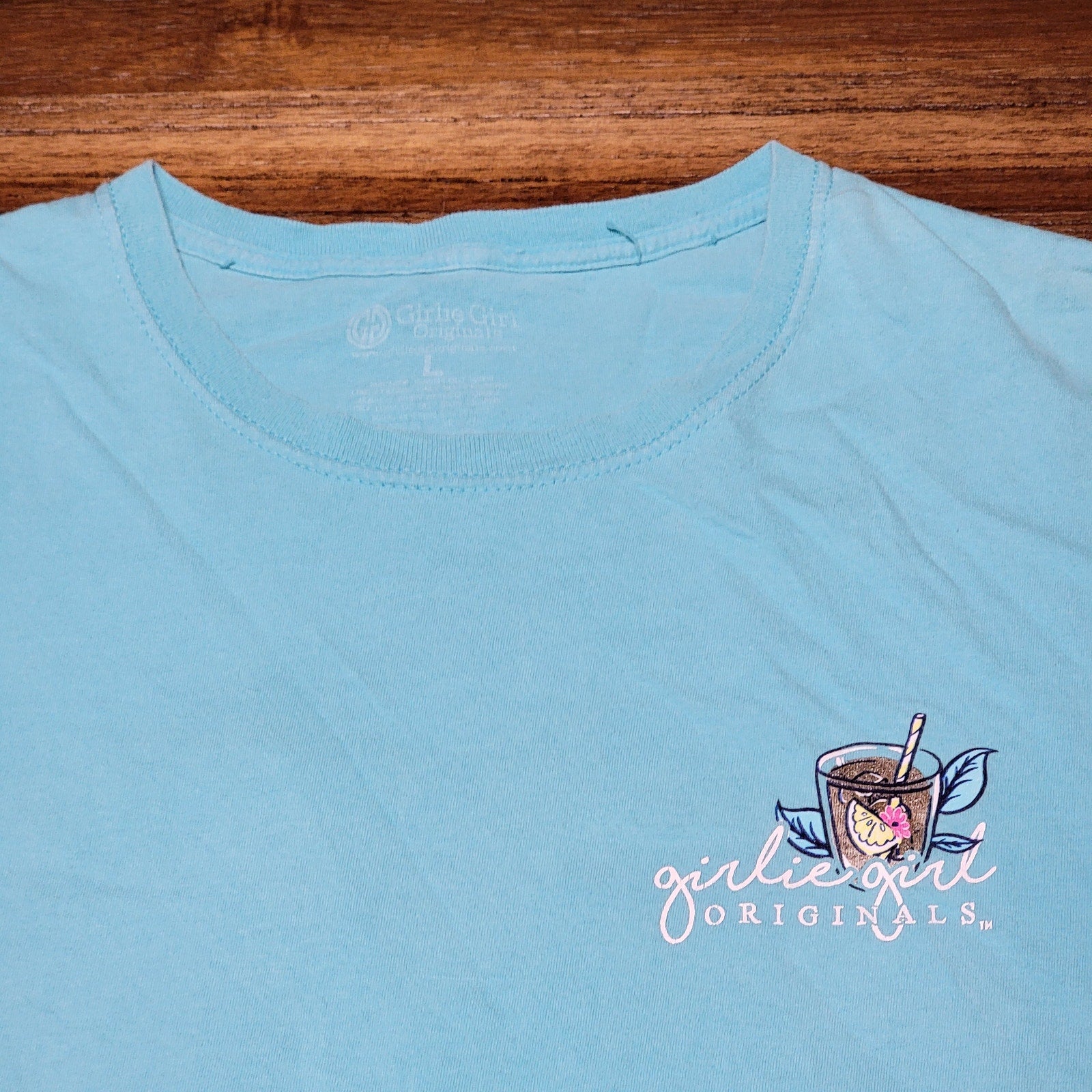Girlie Girl Originals Blue Tee "Life Is Short.." - Size Large