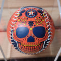 Rawlings Houston Astros Día de los Muertos Orange and Blue Baseball