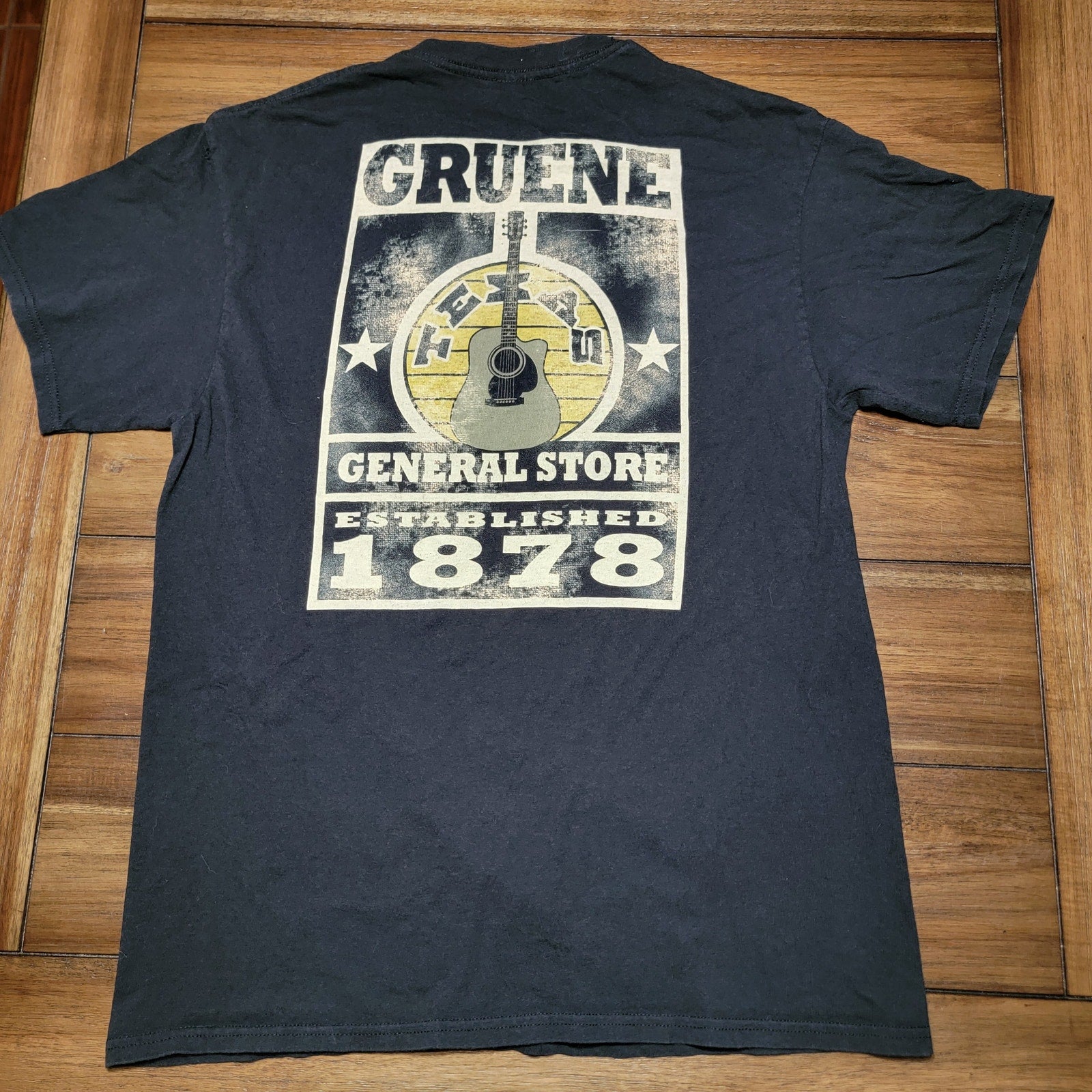 Gruene Texas Black Unisex Tee (Delta) "General Store 1878" - Size Large