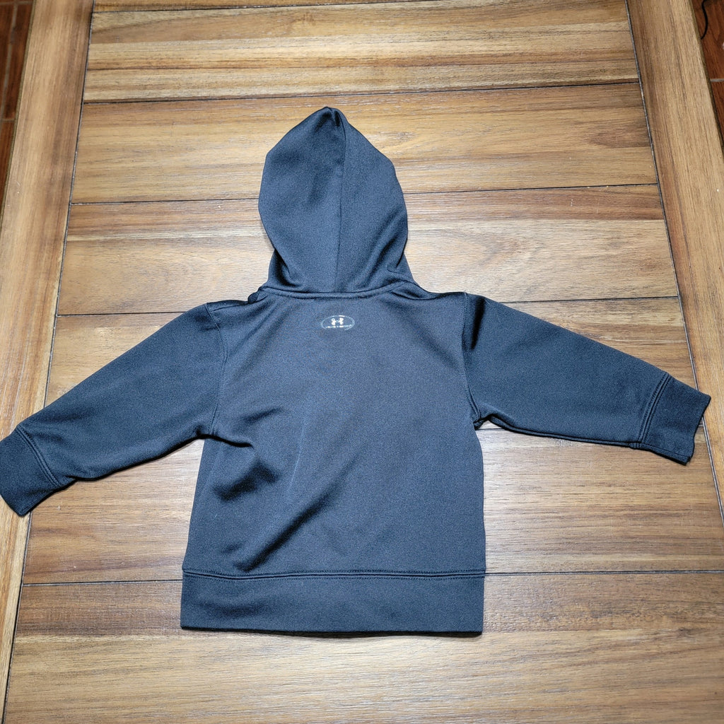 Under Armour Infant Full Zip Black Hooded Jacket - Size 24M