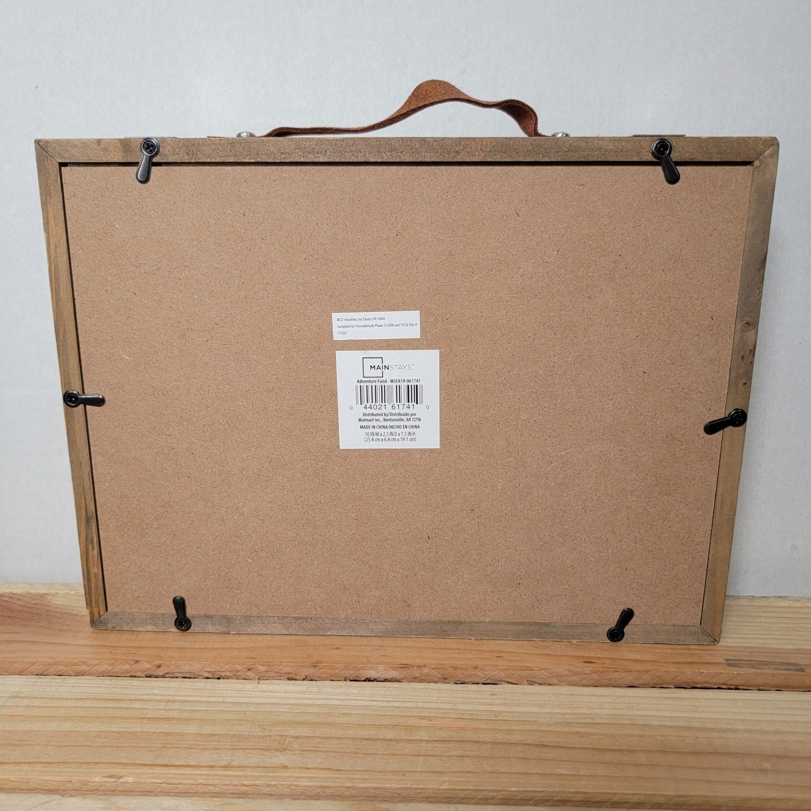 Mainstays Wooden "Our Adventure Fund" Bank Vintage Suitcase Design