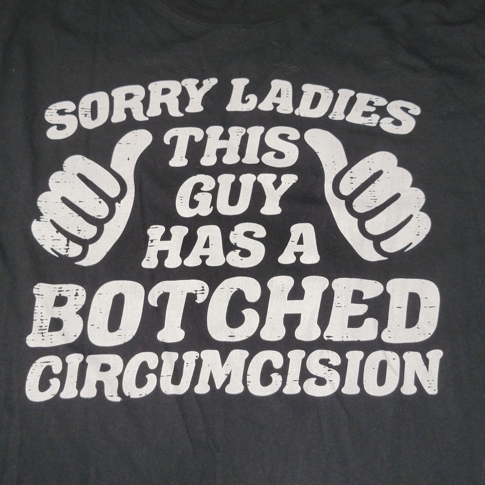 Humorous Mens Black Tee "Sorry Ladies..." - Size 2XLT