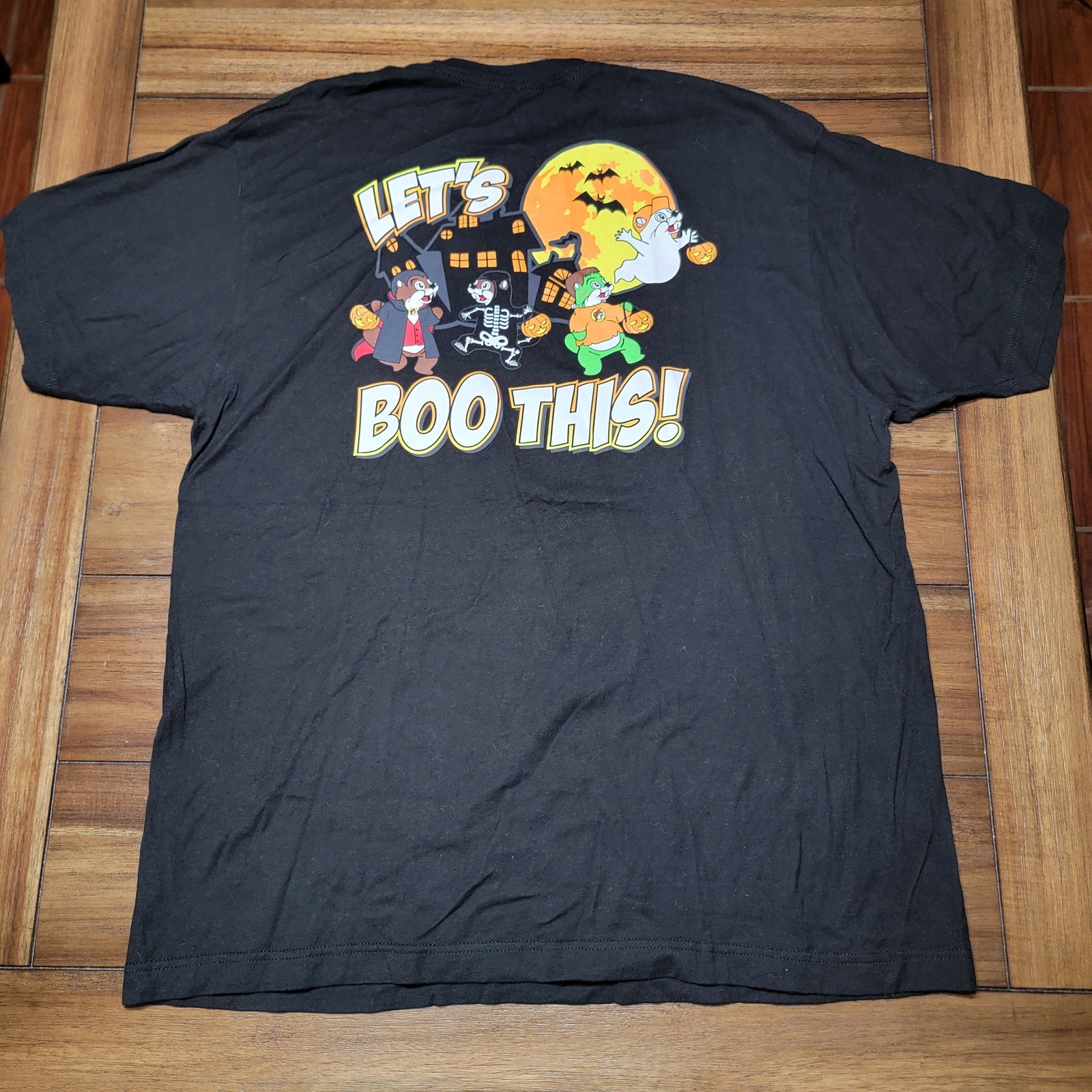 Buc-ee's Halloween Black Unisex Glow-In-The-Dark Tee "Let's Boo This" - Size XL