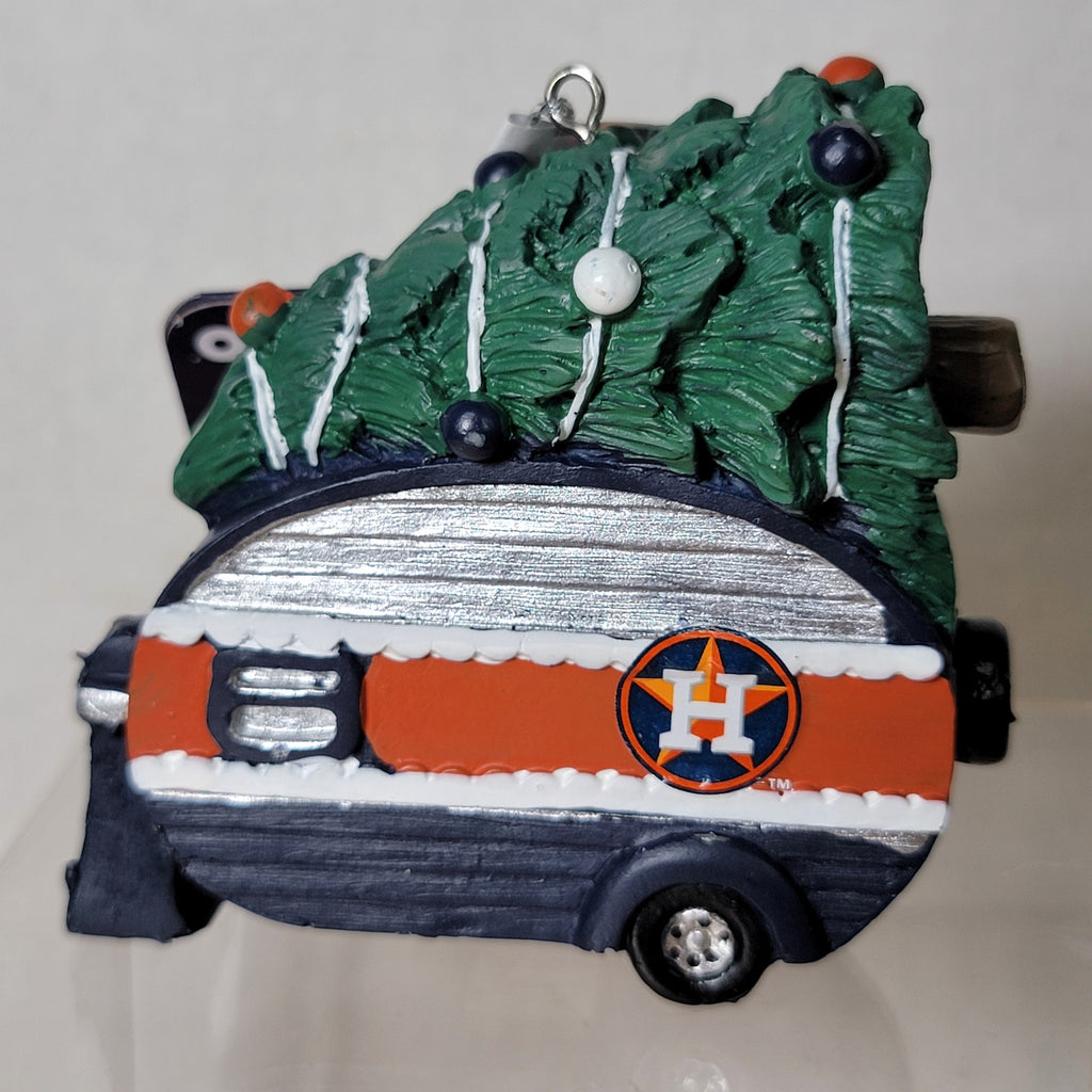MLB Houston Astros Christmas Ornament Travel Trailer w/ Tree - NWT