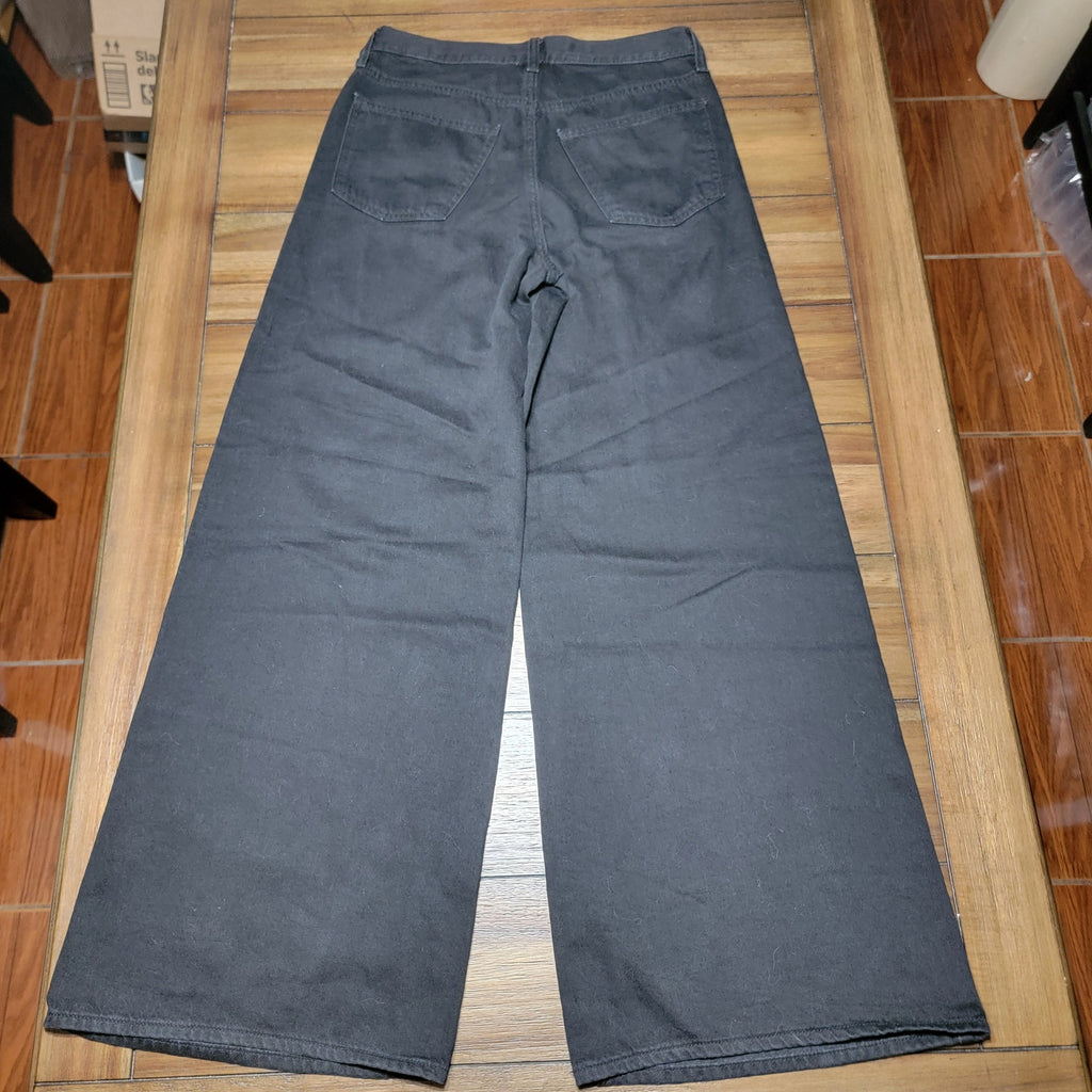 Universal Threads Mid-Rise Super Wide Leg Black Jeans w/ Button Fly - Size 4R