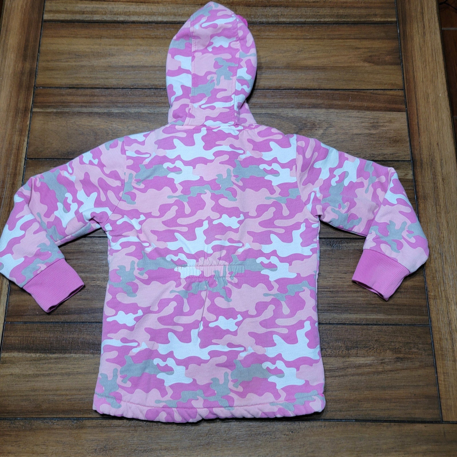 Faded Glory Pink Camo Hooded Sherpa Lined Jacket - Size Small (6/6x)