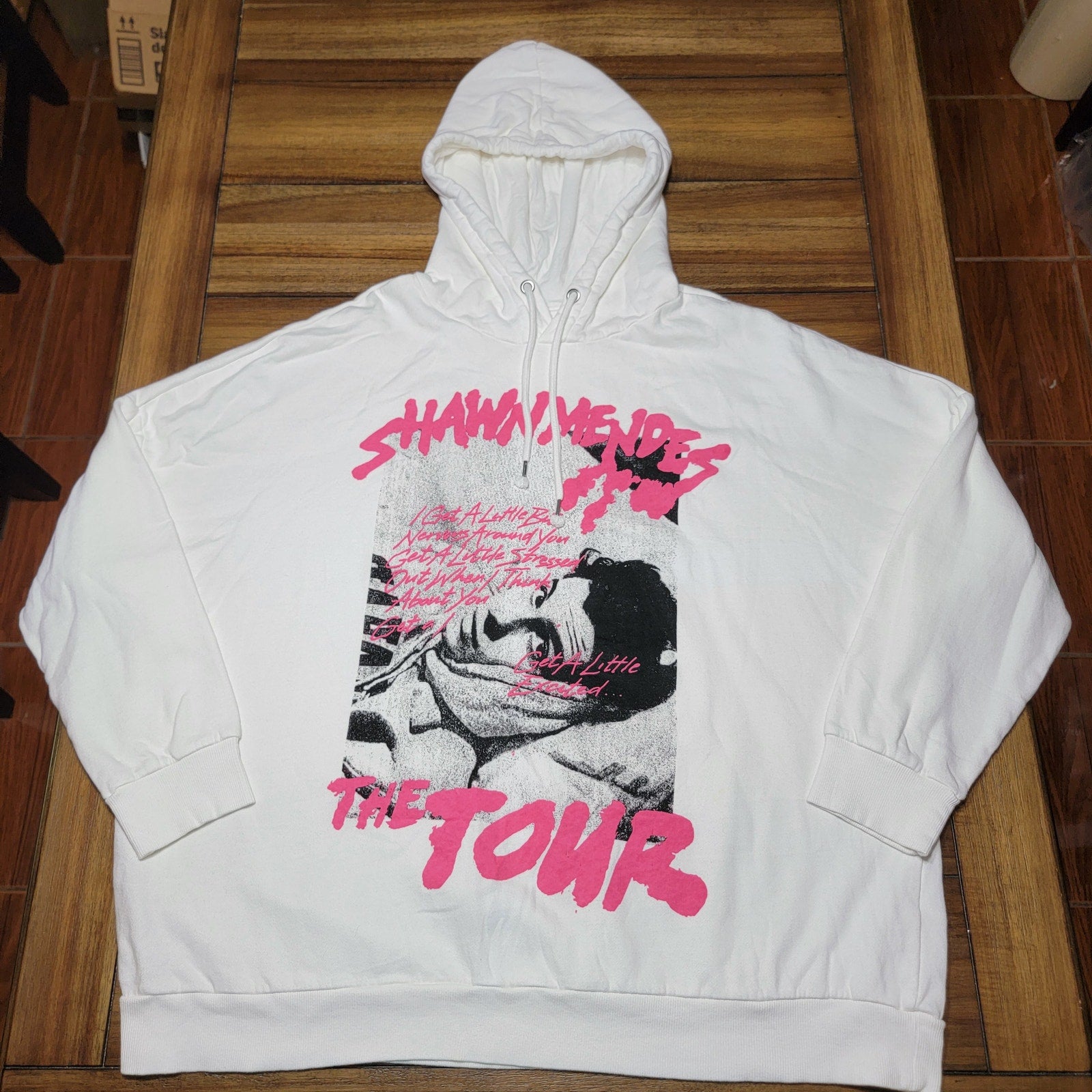Shawn Mendez The Tour LS White Unisex Hoodie "Youth" - Size XL