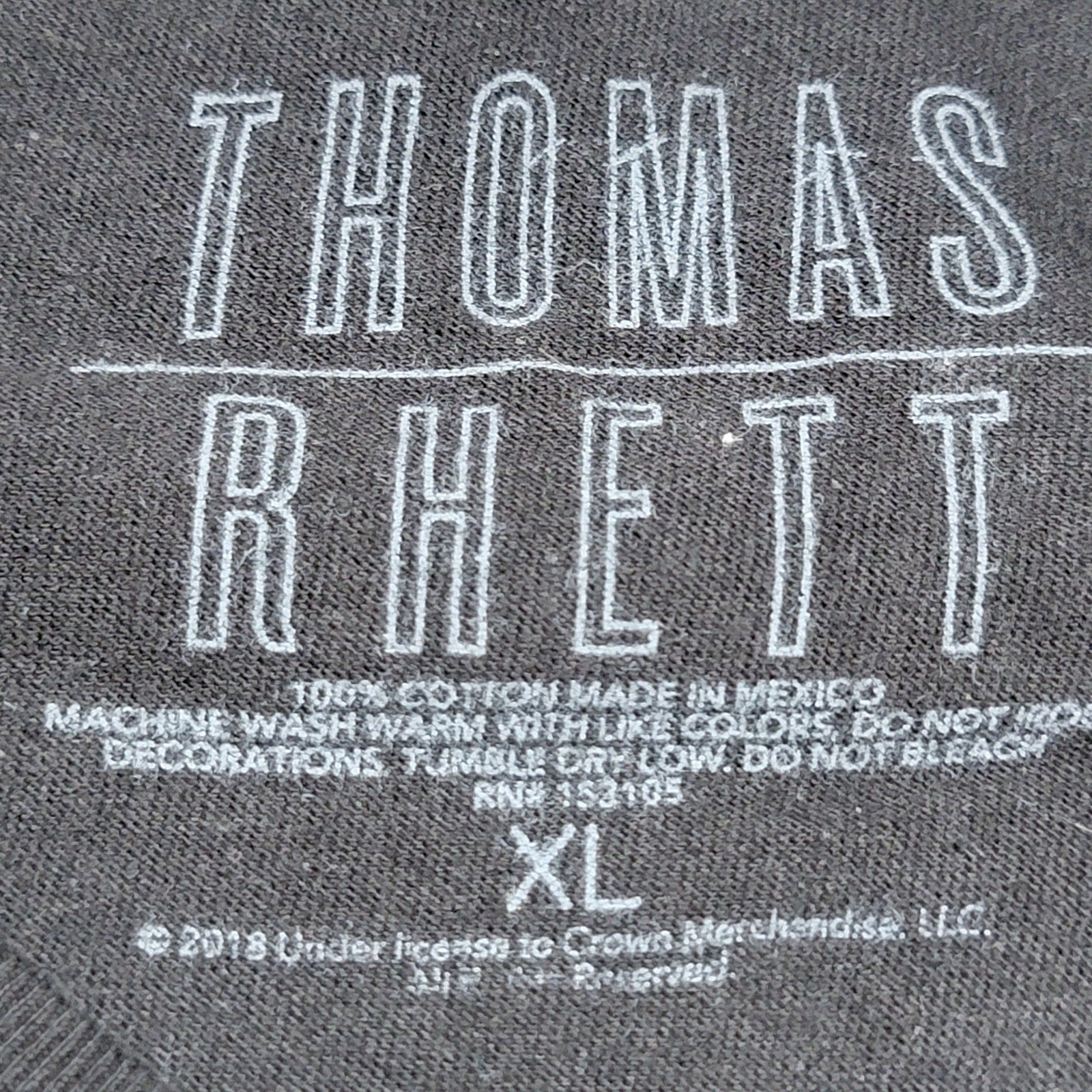 Thomas Rhett "Life Changes" Tour 2018 Unisex Tee - Size XL