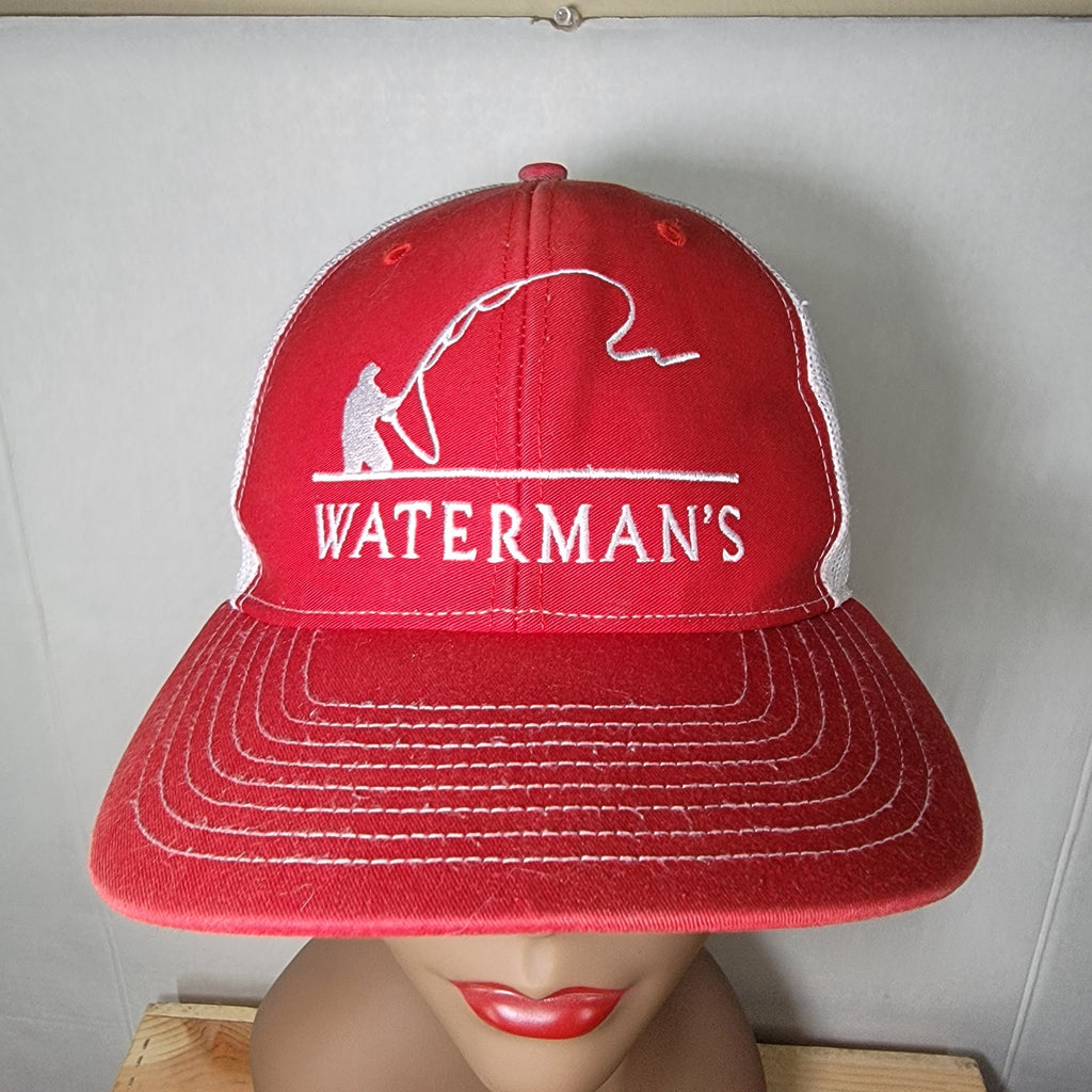 Waterman's Red Snapback Trucker Hat