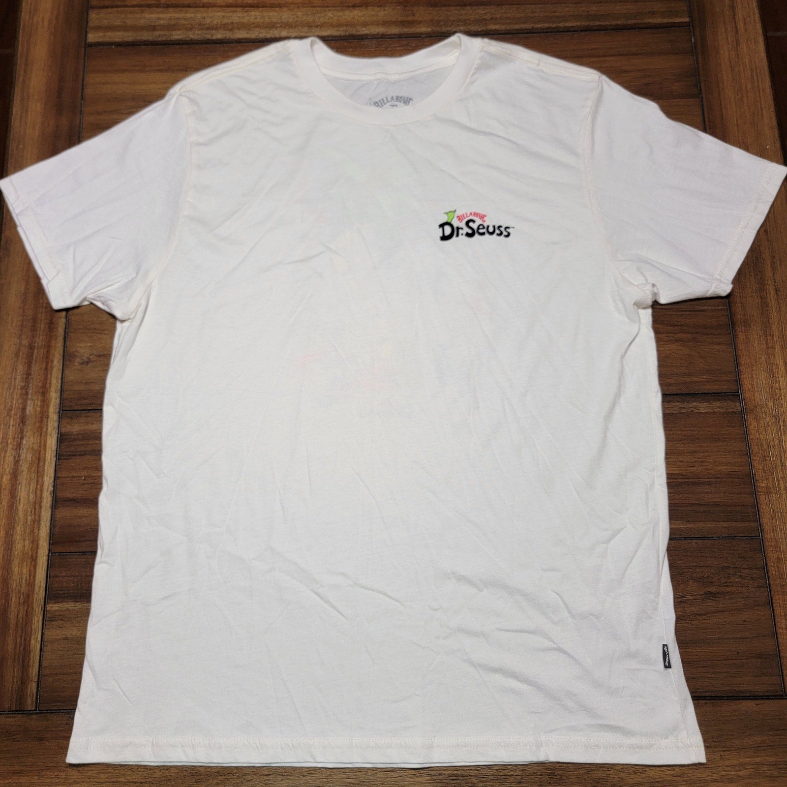 Billabong x Dr. Seuss Unisex White Tee Christmas Palm Tree - Size XL