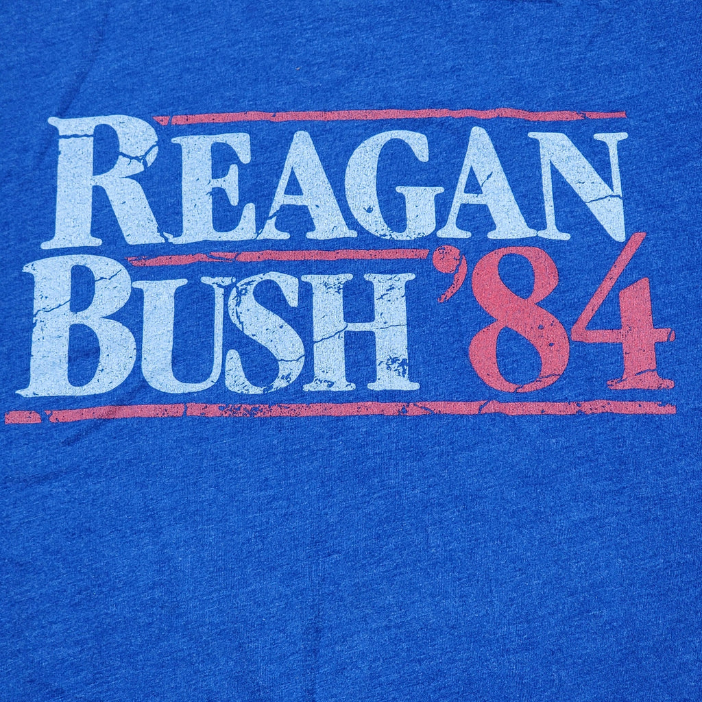 Next Level Apparel Blue Unisex Tee "Reagan Bush '84" - Size Medium