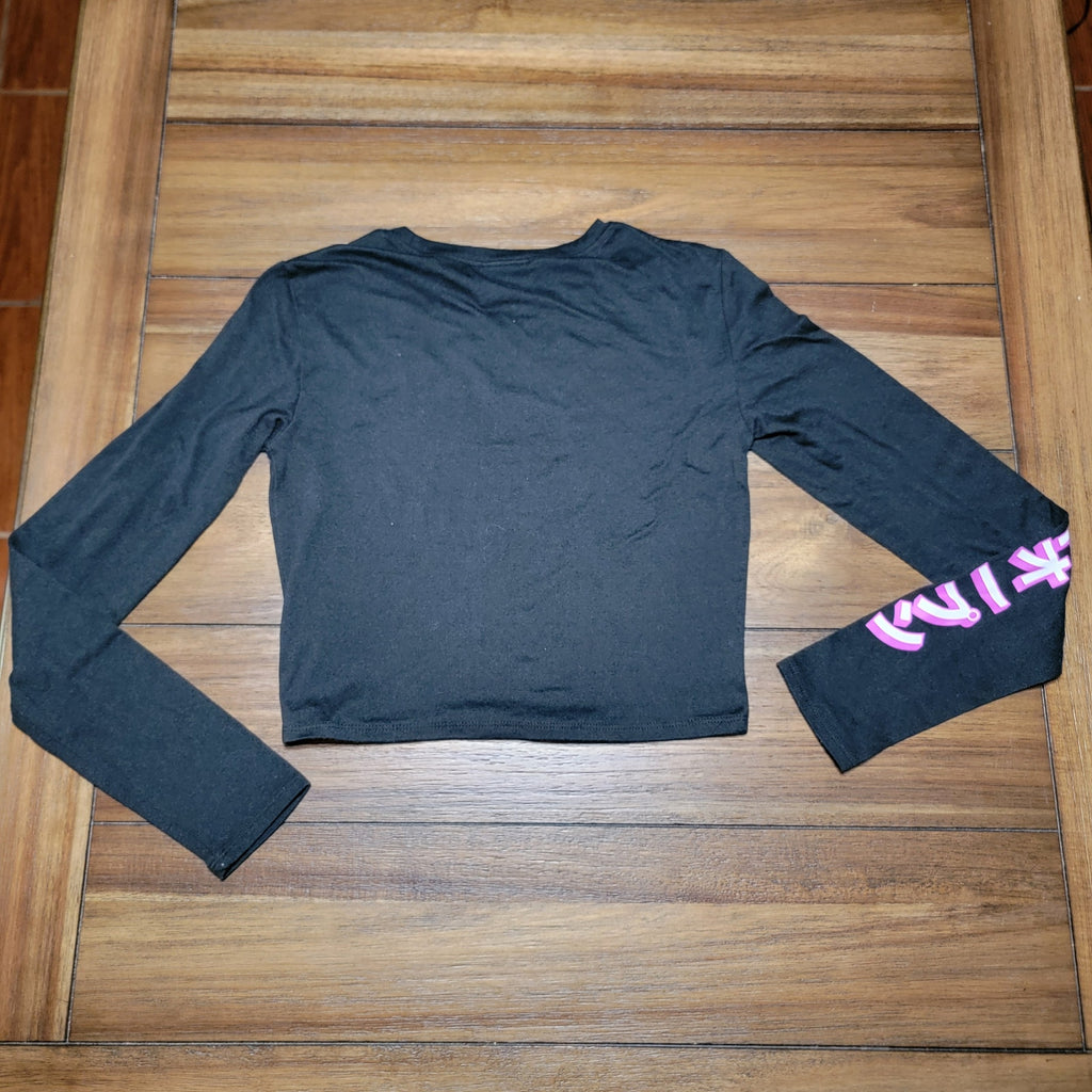 A Lab LS Junior Crop Tee Otaku Anime Eyes "Eyes Wide Open" - Size Junior Medium