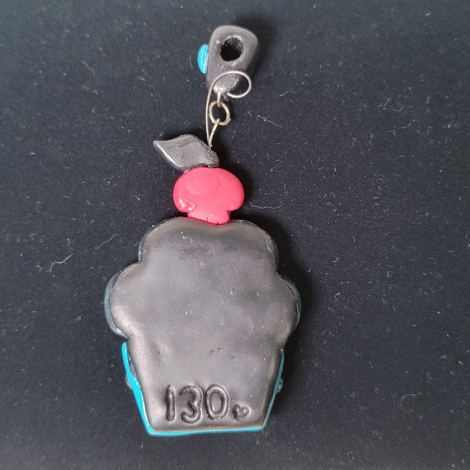 Decorative Cupcake-Shaped Pendant w/ Skull and Knuckle Duster Design