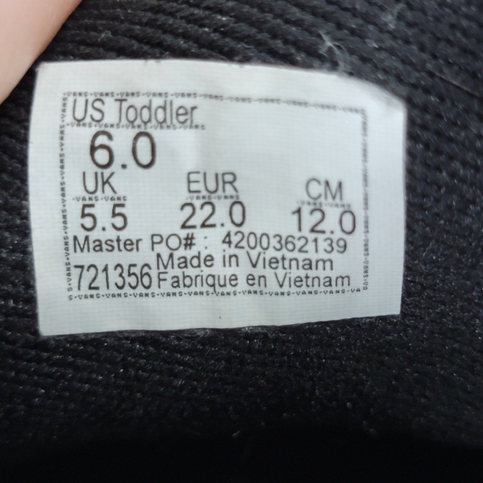 VANS Ward V Toddler Boys Black Suede Shoes - Size Toddler 6