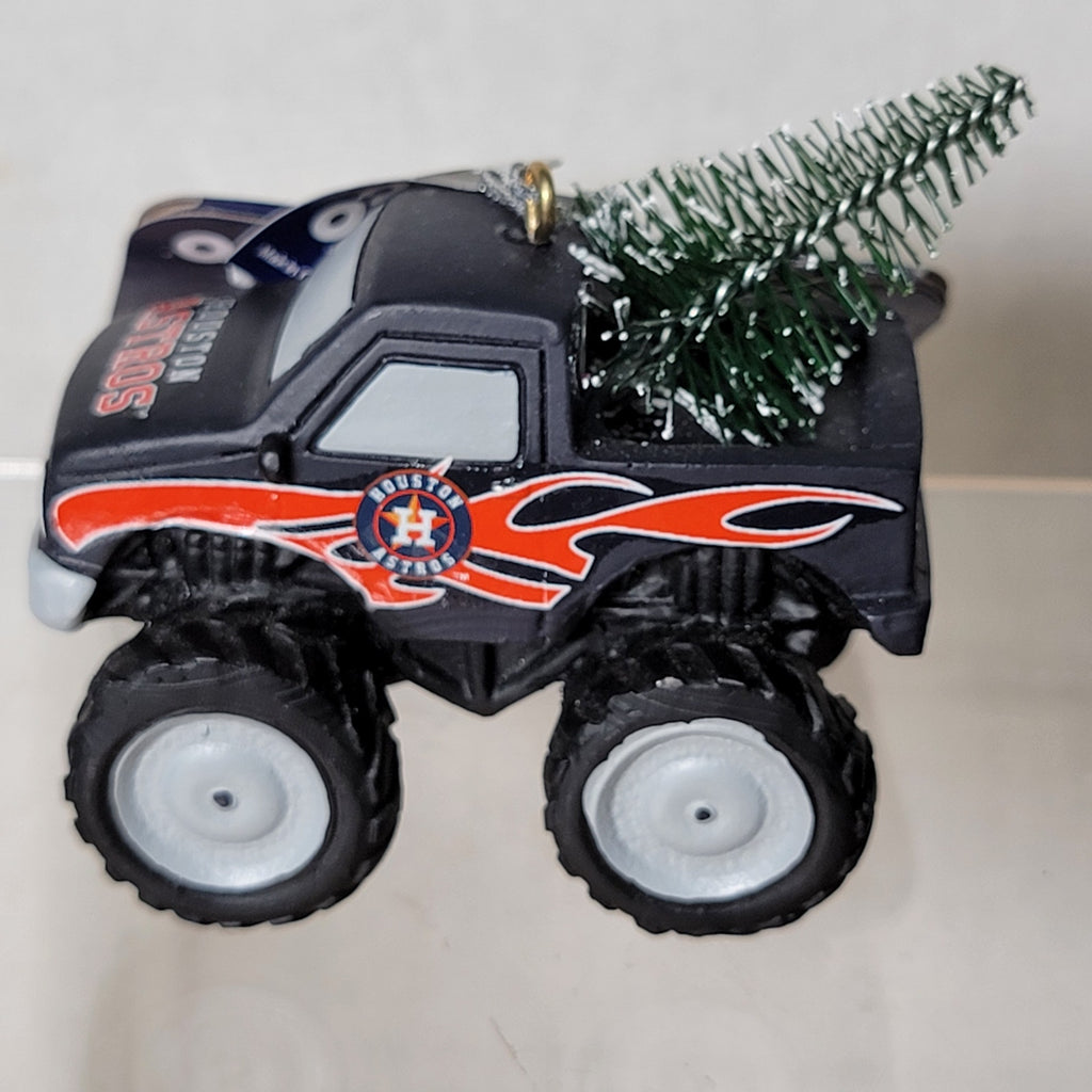 MLB Houston Astros Christmas Ornament Monster Truck w/ Tree - NWT