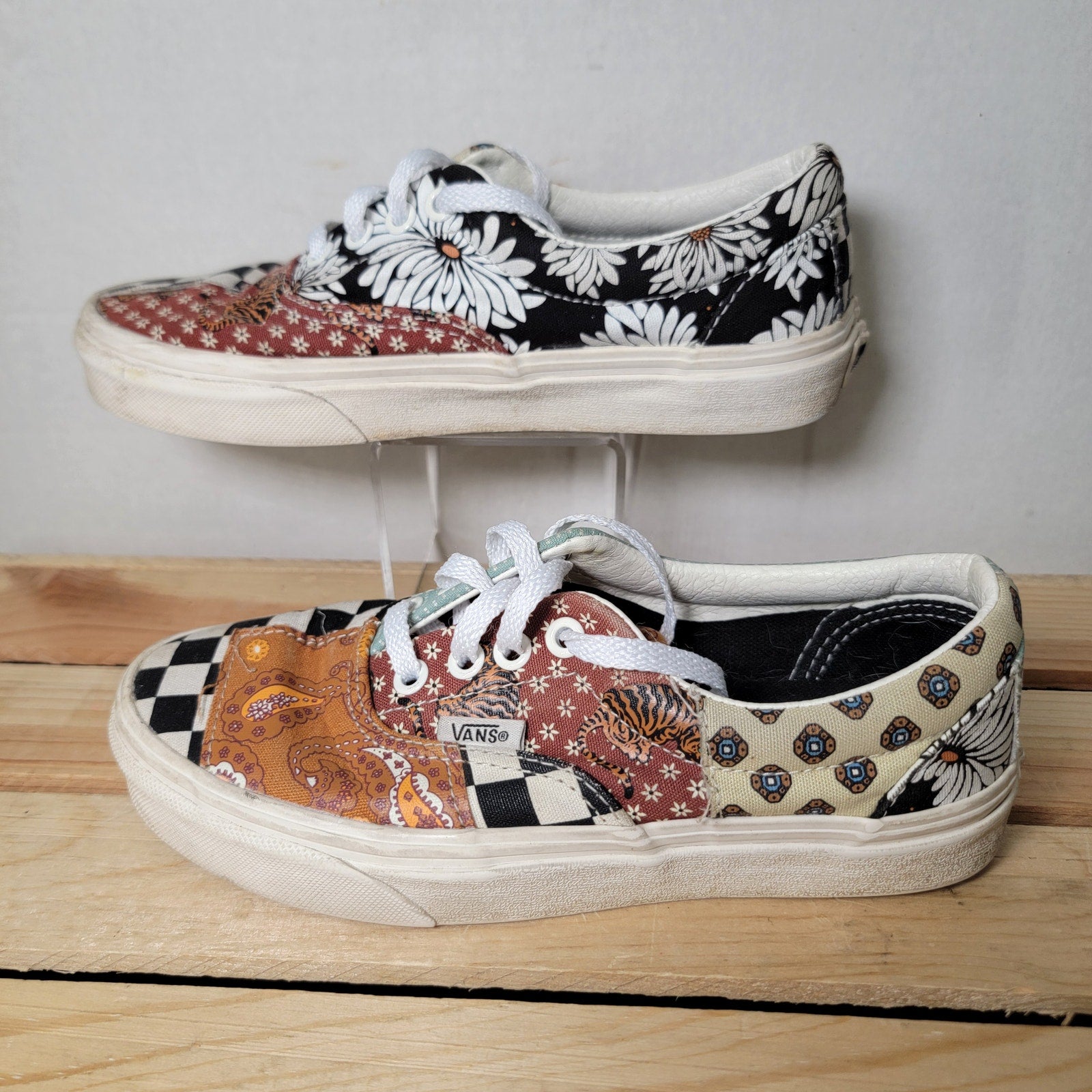 VANS Era Tiger Patchwork Skate Shoes - Size 3.5M / 5W