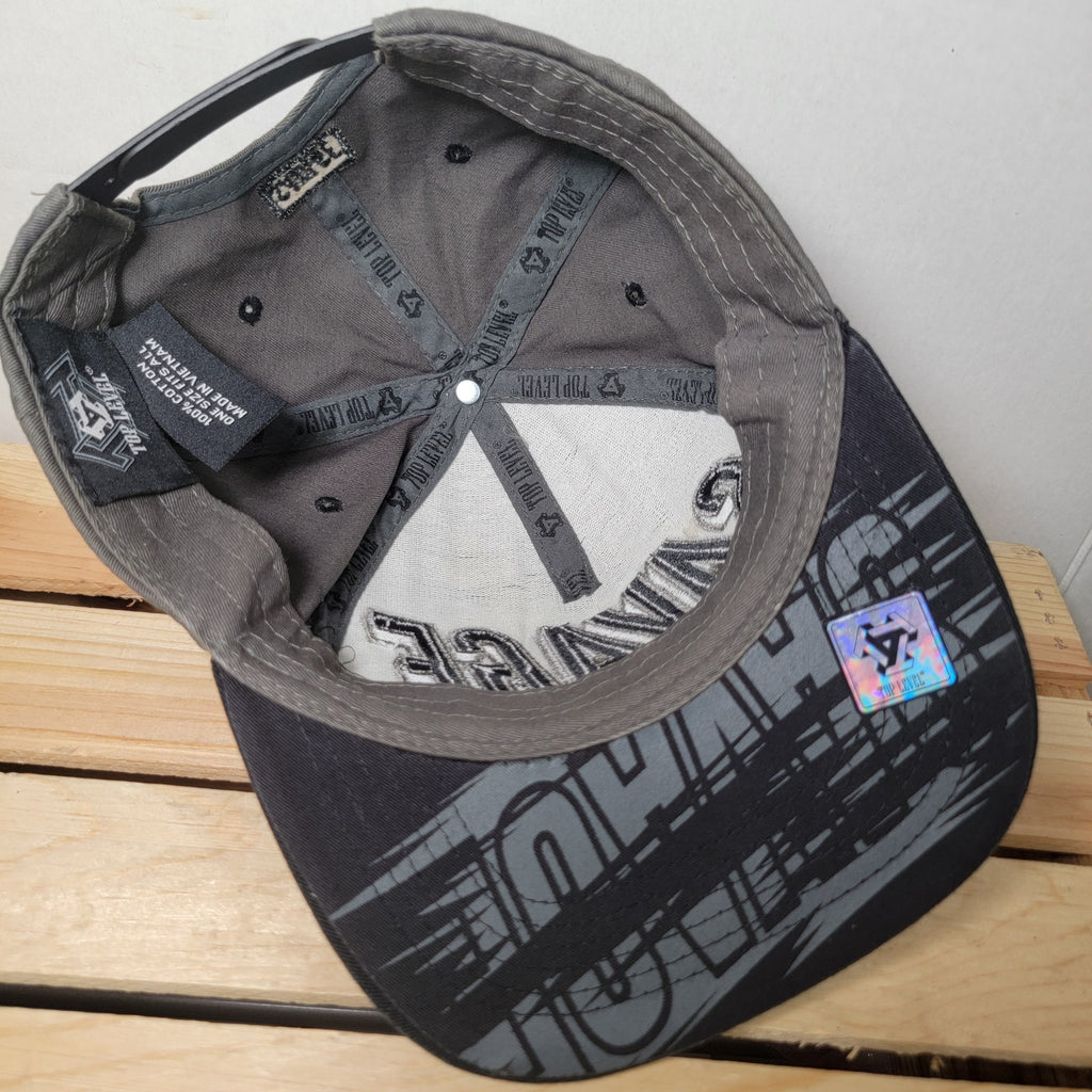 Top Level Black & Grey "Savage" Snapback Ballcap
