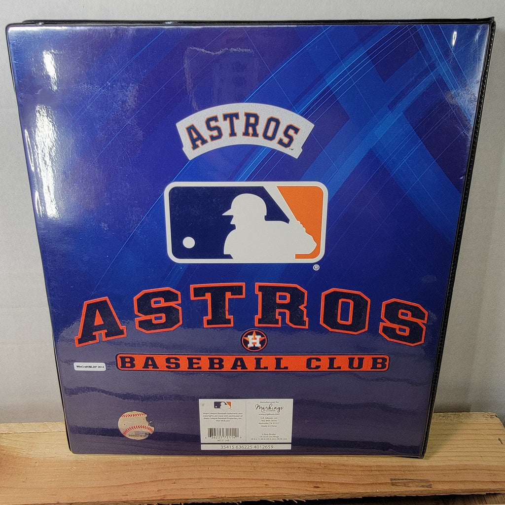 MLB Houston Astros Binder w/ 3 Decals, Astros Pencil Bag & Dividers