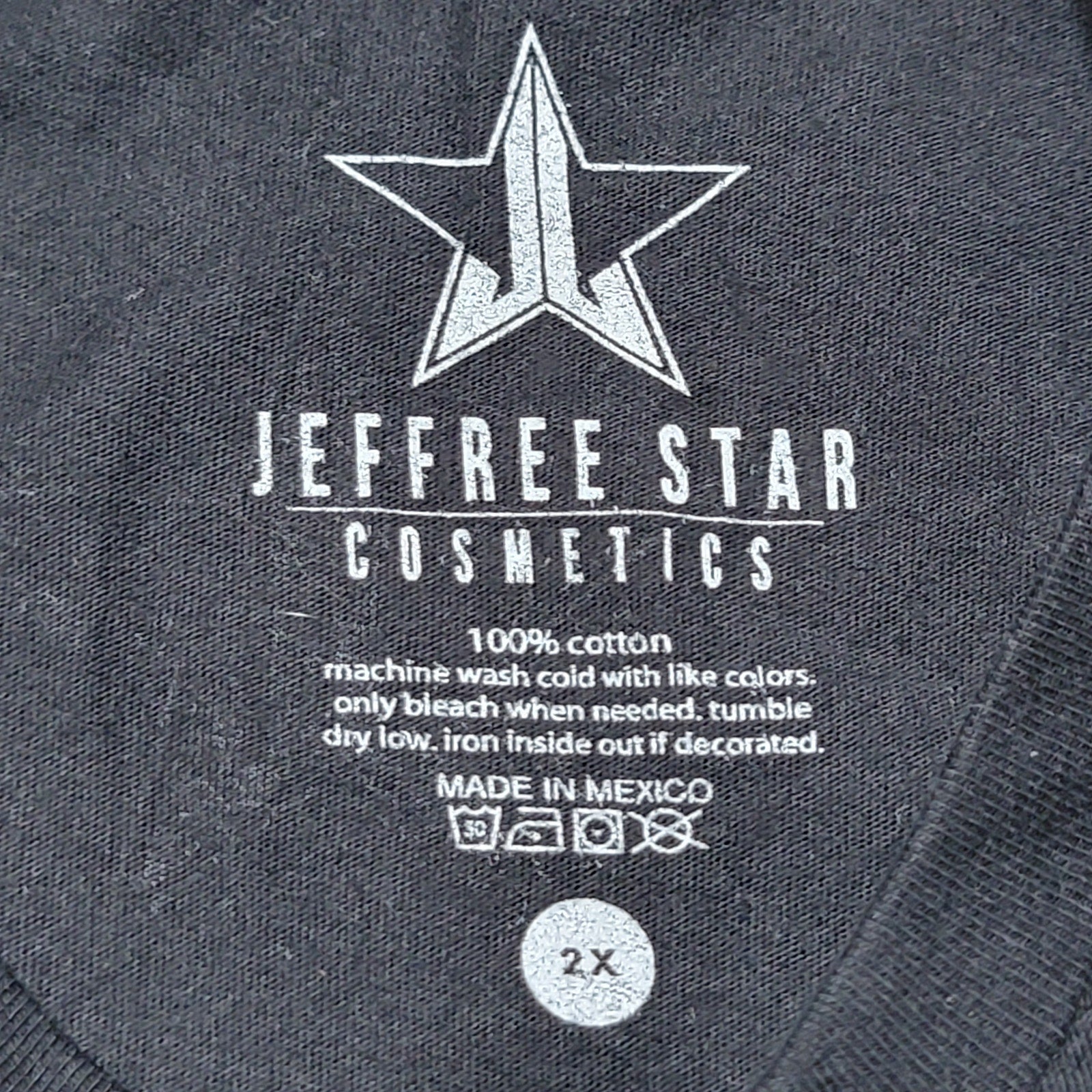 Jeffree Star Cosmetics Black Unisex Tee "Jeffree Star Approved" - Size 2X