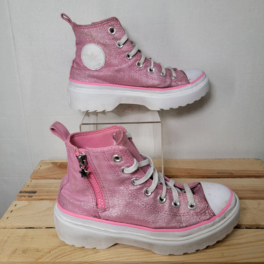 Converse Chuck Taylor All Star Lugged Lift Platform Prism Glitter - Size Youth 3