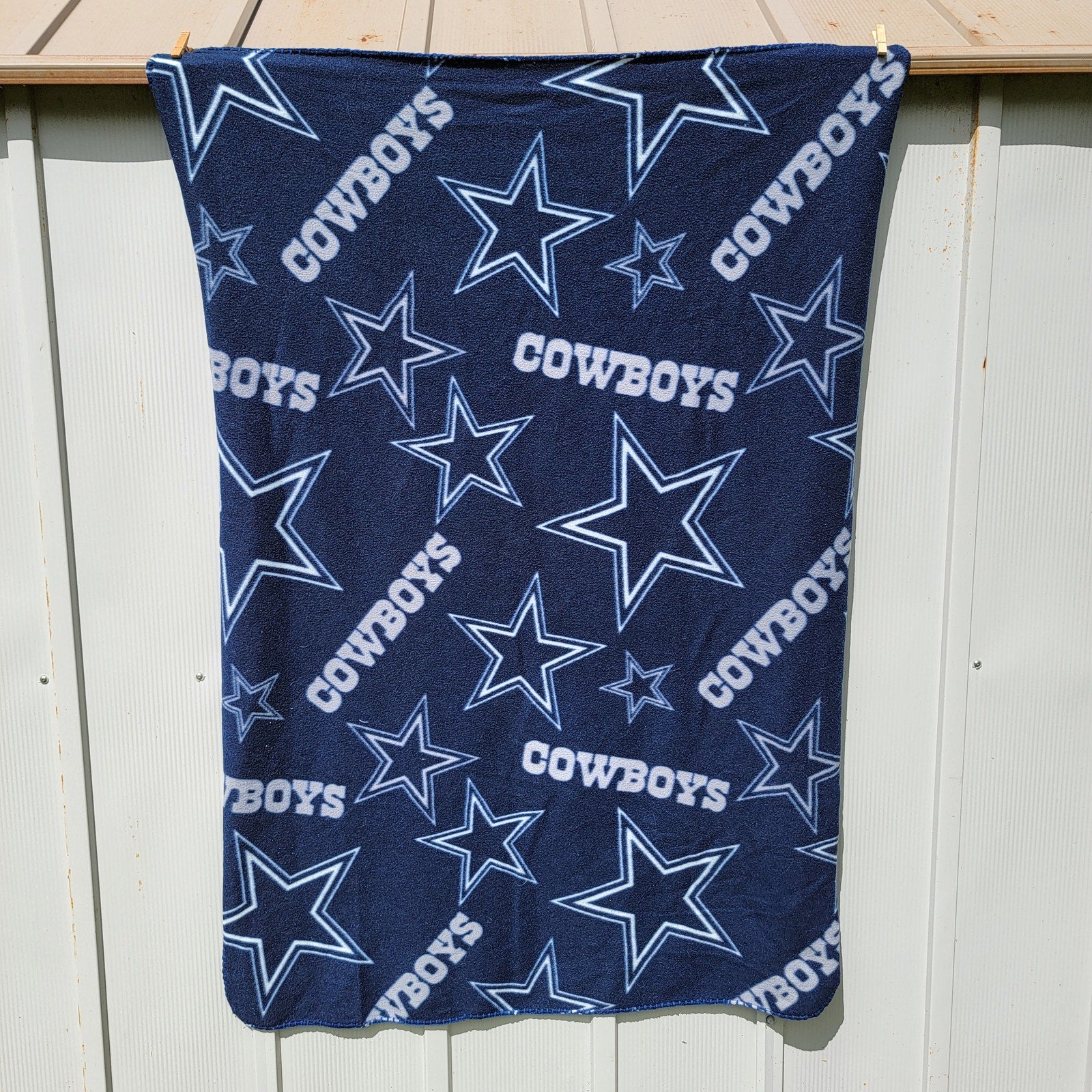 4Pc Dallas Cowboys Twin Size Comforter and Sheet Set + Throw