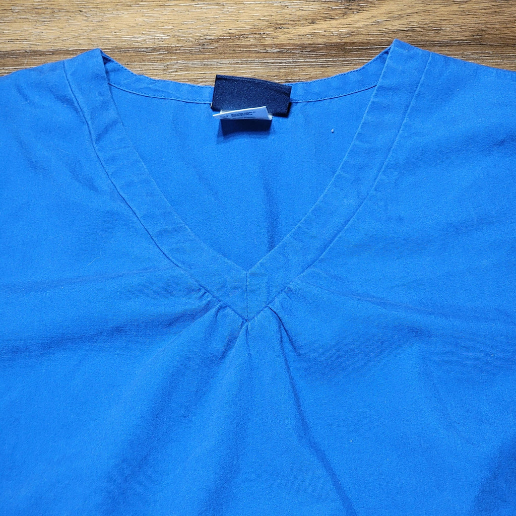 2 Pc Sanibel Scrubs Ladies Blue V-Neck & Draw String Pants - Size Small