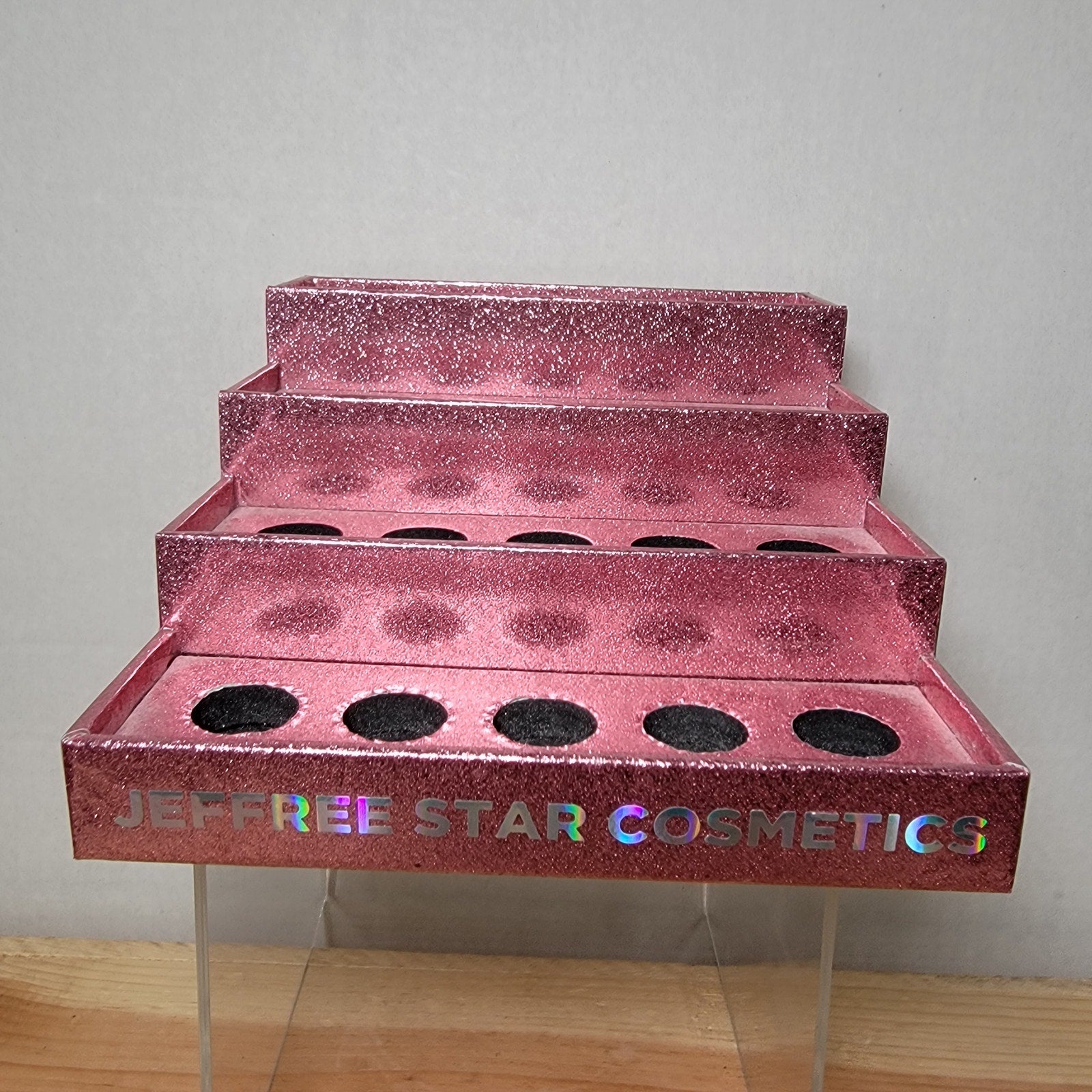 Jeffree Star Cosmetics Makeup Display Holder: Pink Glitter - NWOT