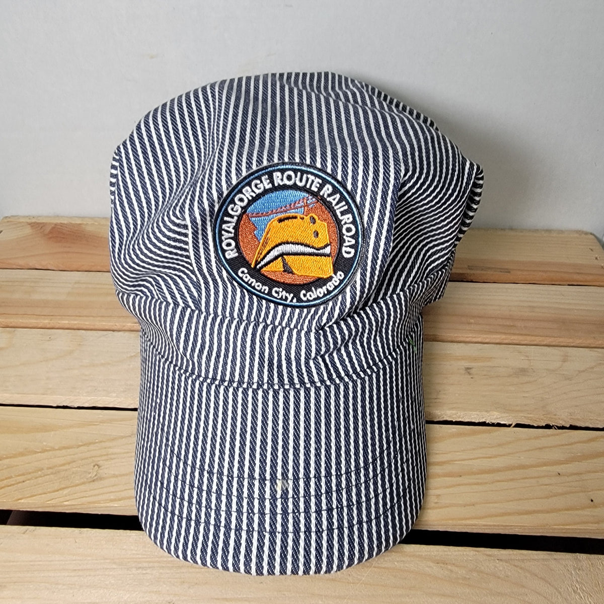 Royal Gorge Route Railroad Striped Train Conductor Hat - NWT