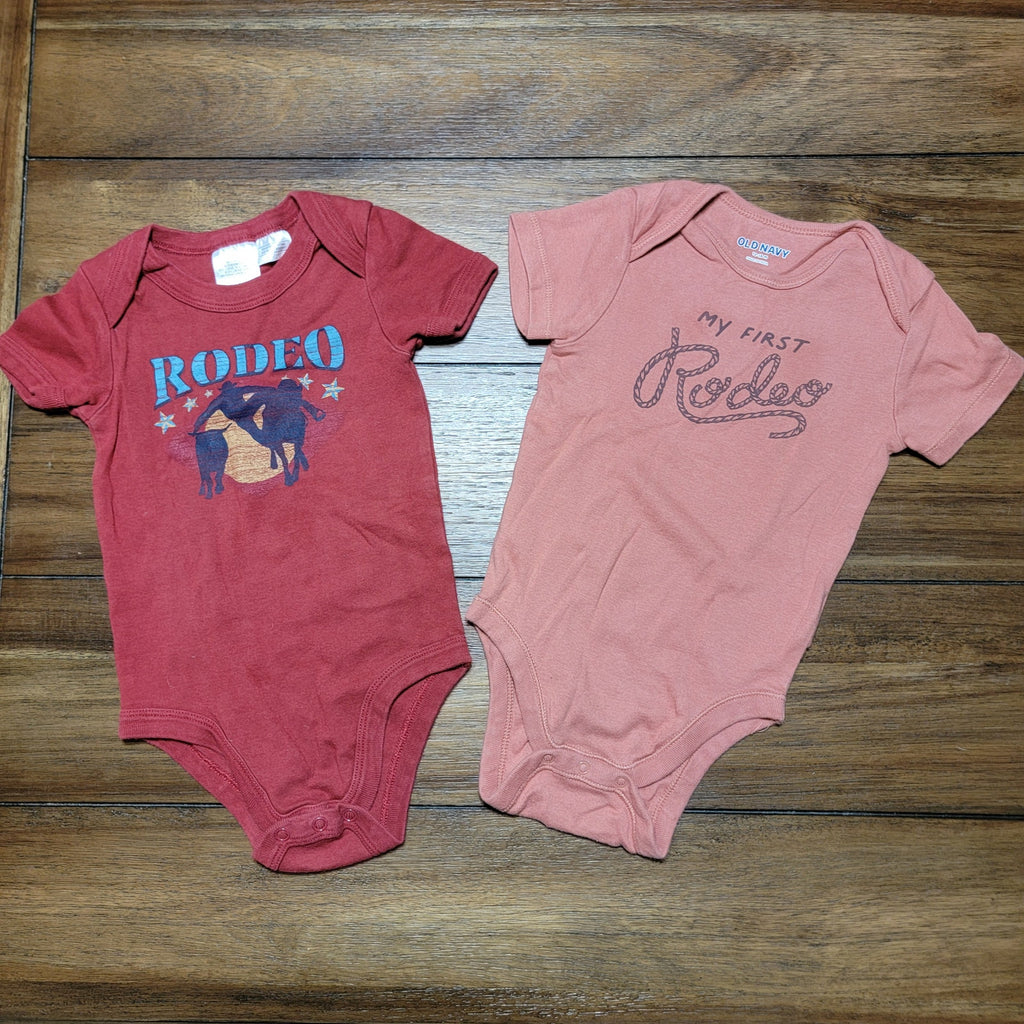 Set of 2 Infant Rodeo Bodysuits - Size 12-18M