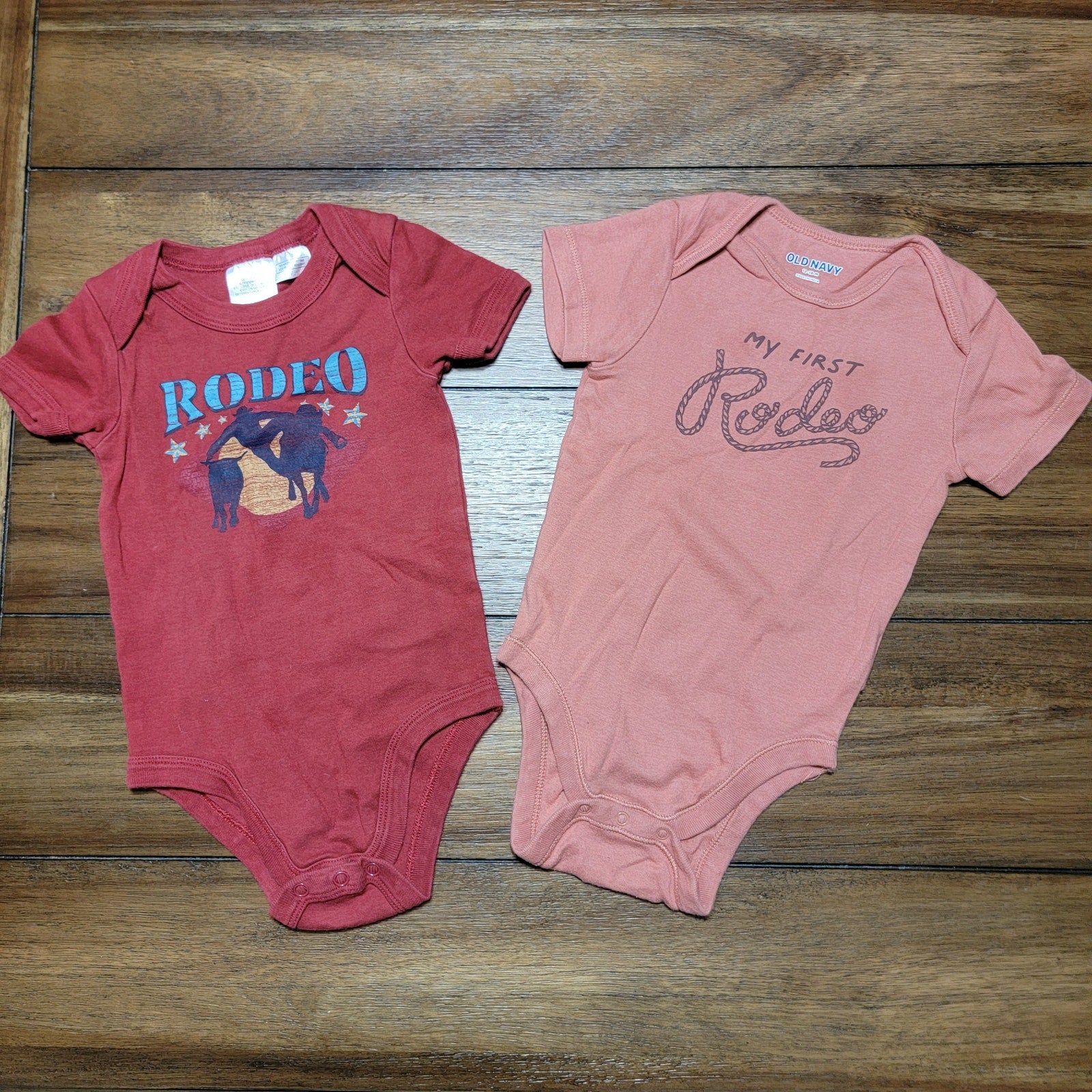 Set of 2 Infant Rodeo Bodysuits - Size 12-18M