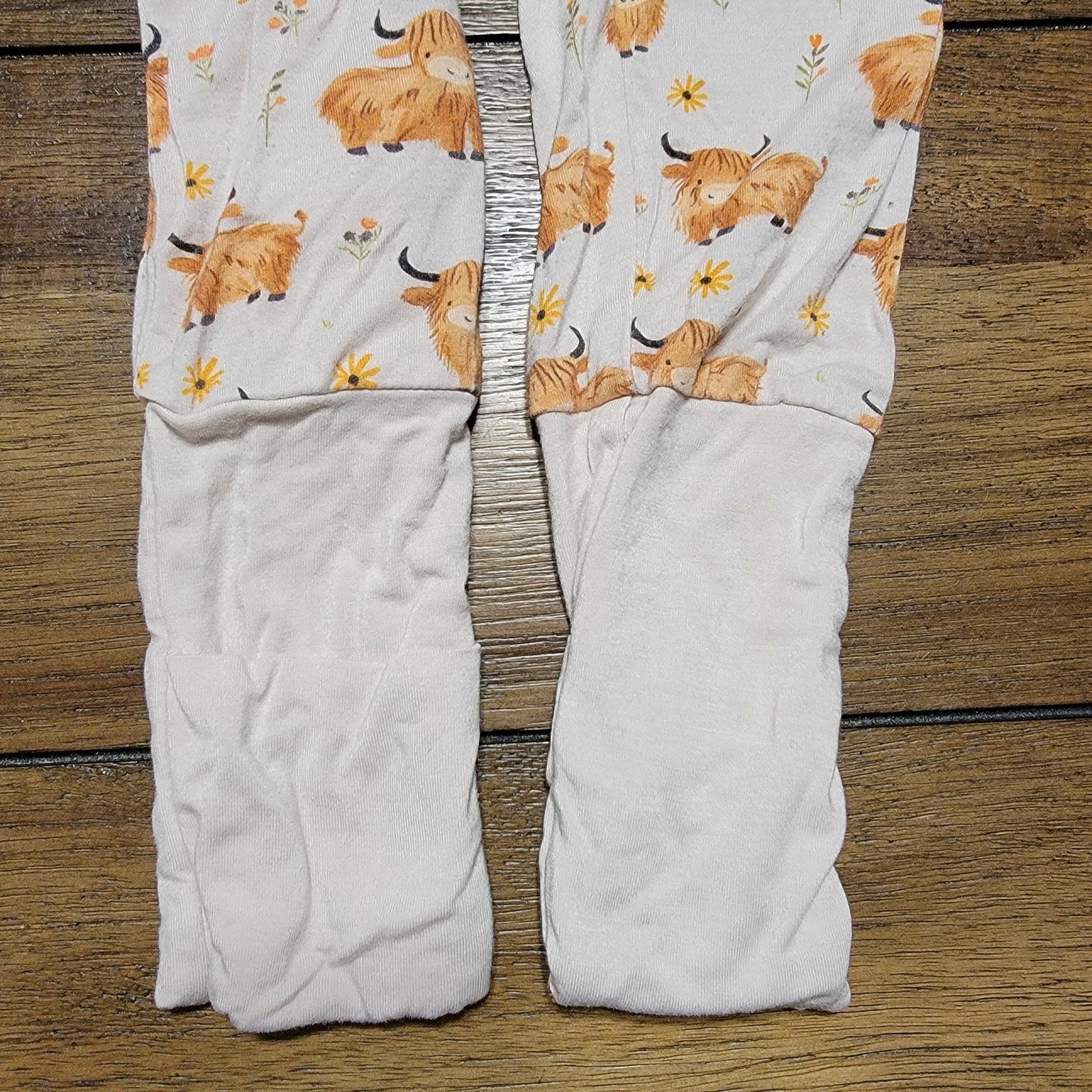 Little One Shop Highland Cows Infant Jumper w/ Optional Footies - Size 18-24M