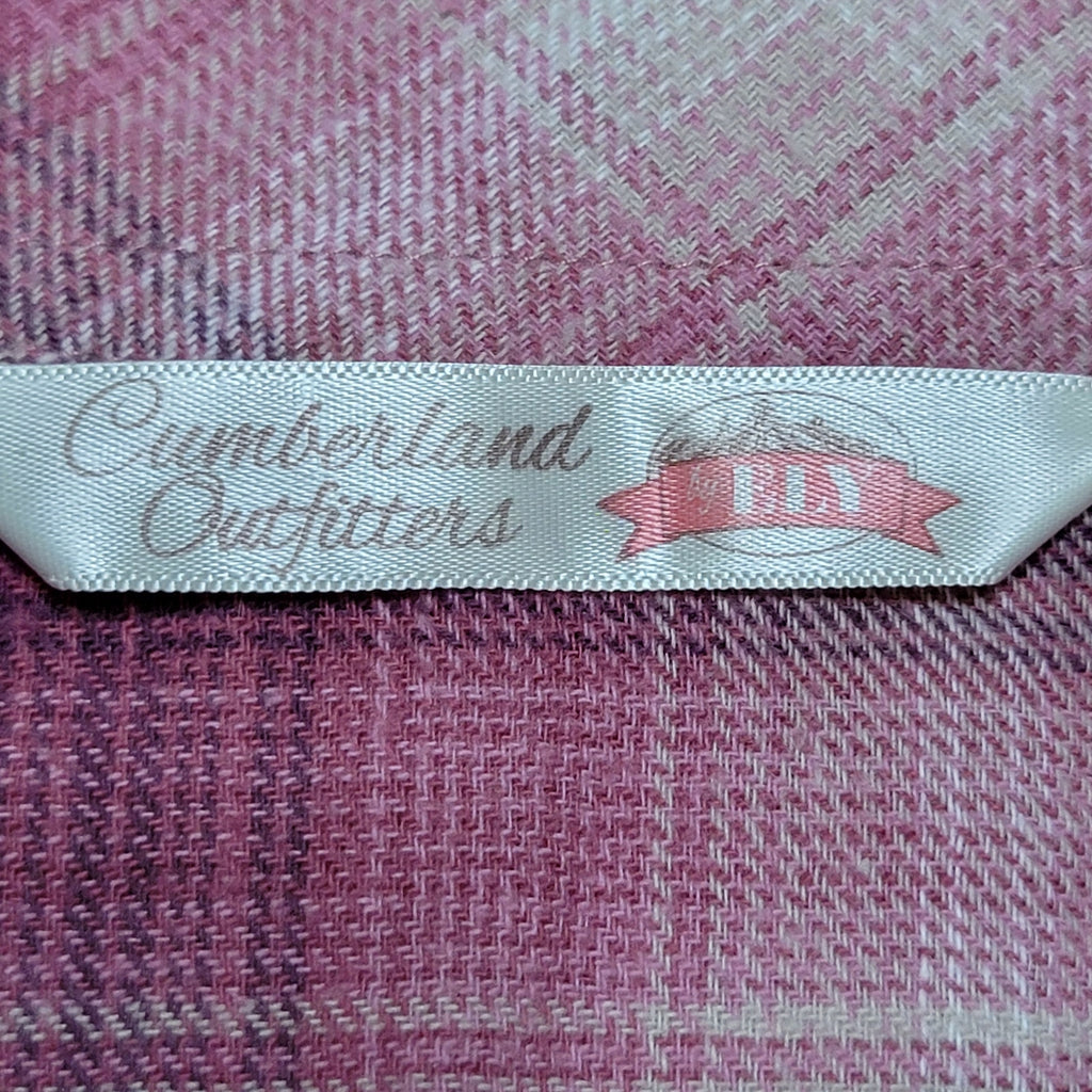 Ely Cumberland Outfitters Ladies Purple Plaid Pearl Snap Western Shirt - Medium