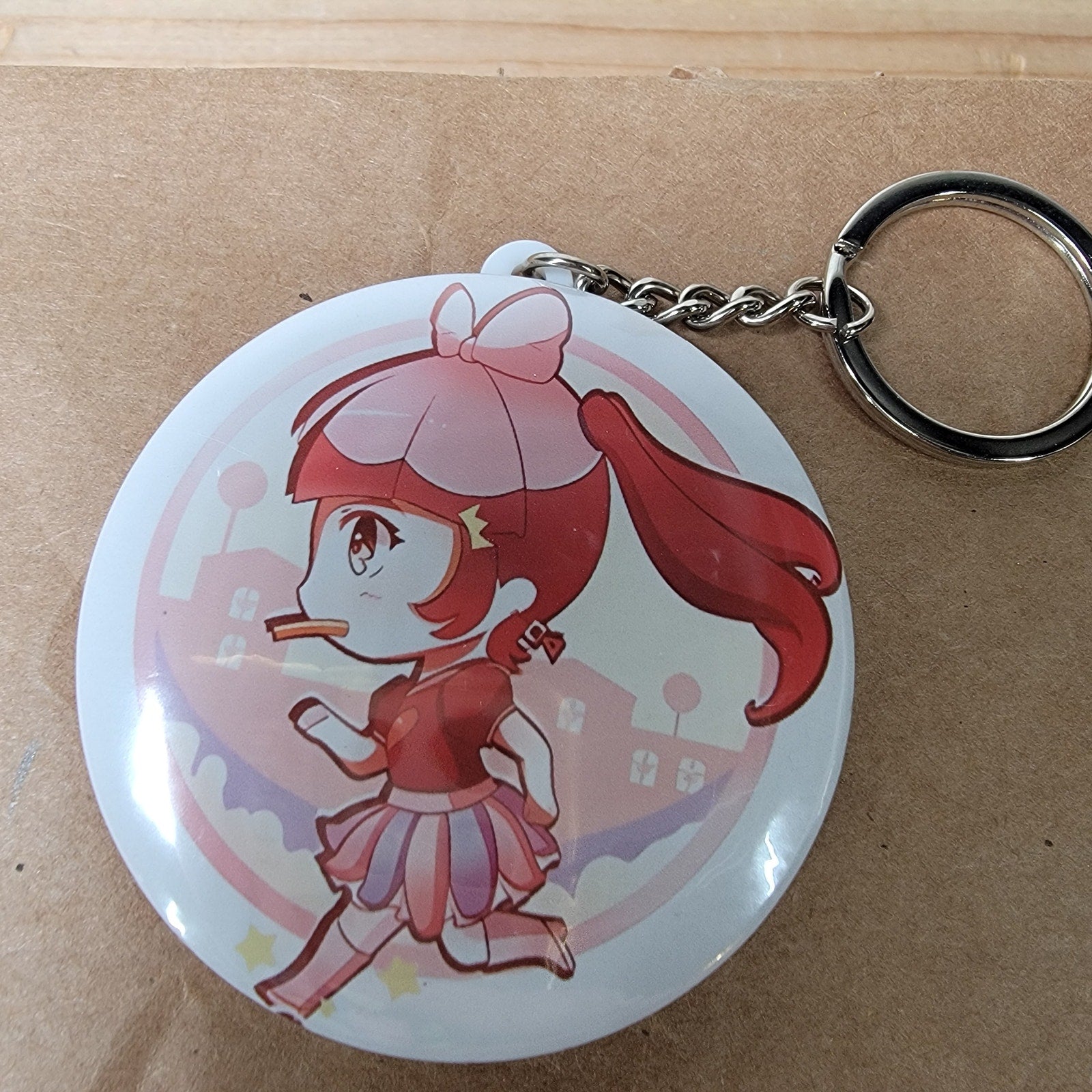 Set of 2 Anime Button Style Keychains: Futaba Sakura & Kasane Teto