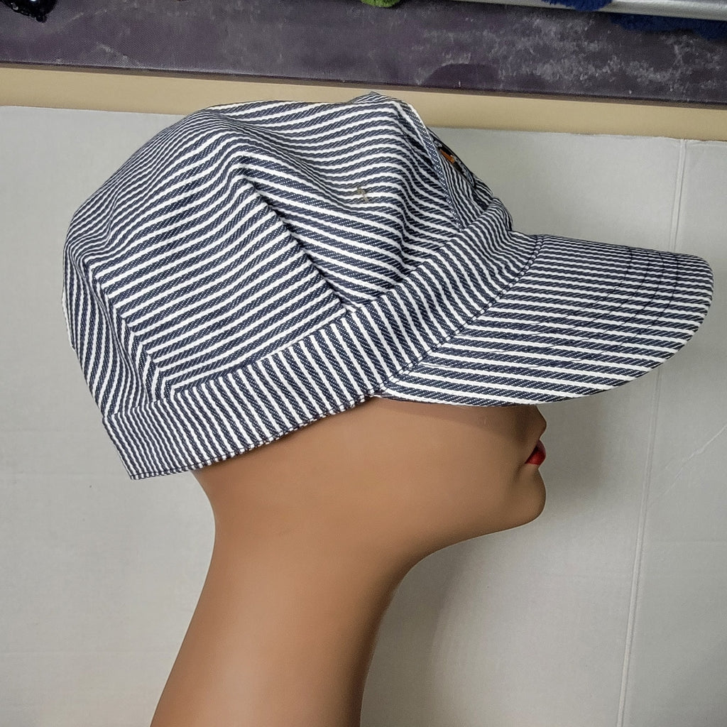 Royal Gorge Route Railroad Striped Train Conductor Hat - NWT