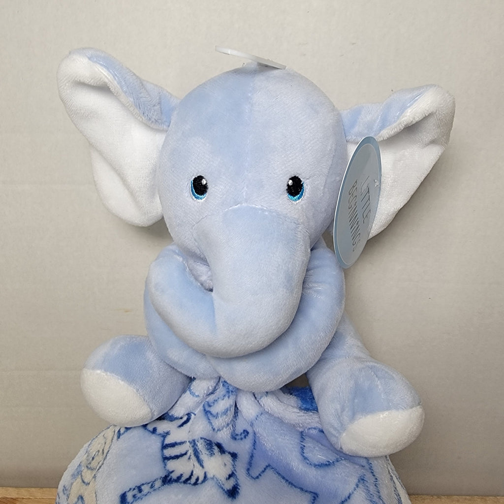 Little Beginnings Blue Elephant Plush & Blue Animal Lovey - NWT