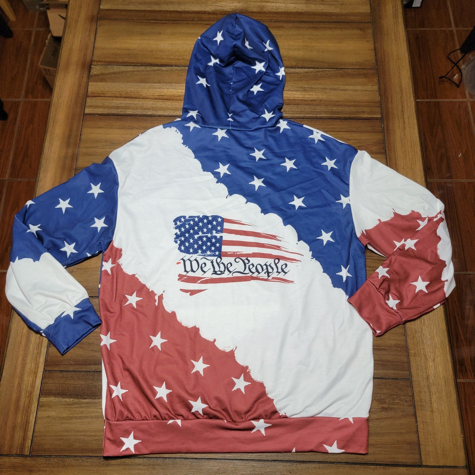 Americana Pullover LS Hoodie "We The People" - Size Medium