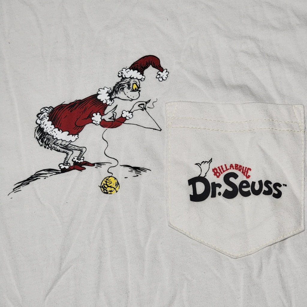 Billabong x Dr. Seuss White Unisex Tee Sewing Pocket Grinch - Size XL