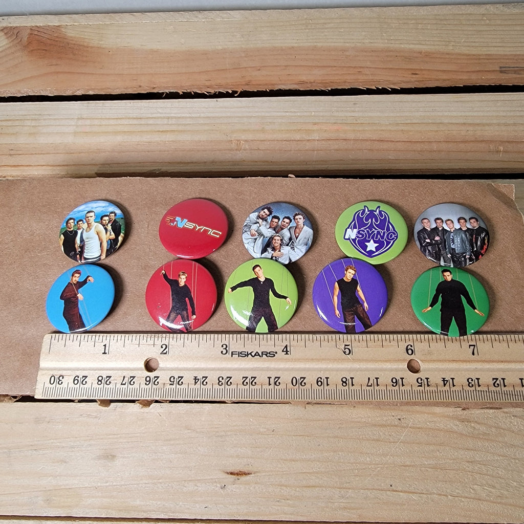 VINTAGE Set of 10 NSYNC 1.25" Buttons