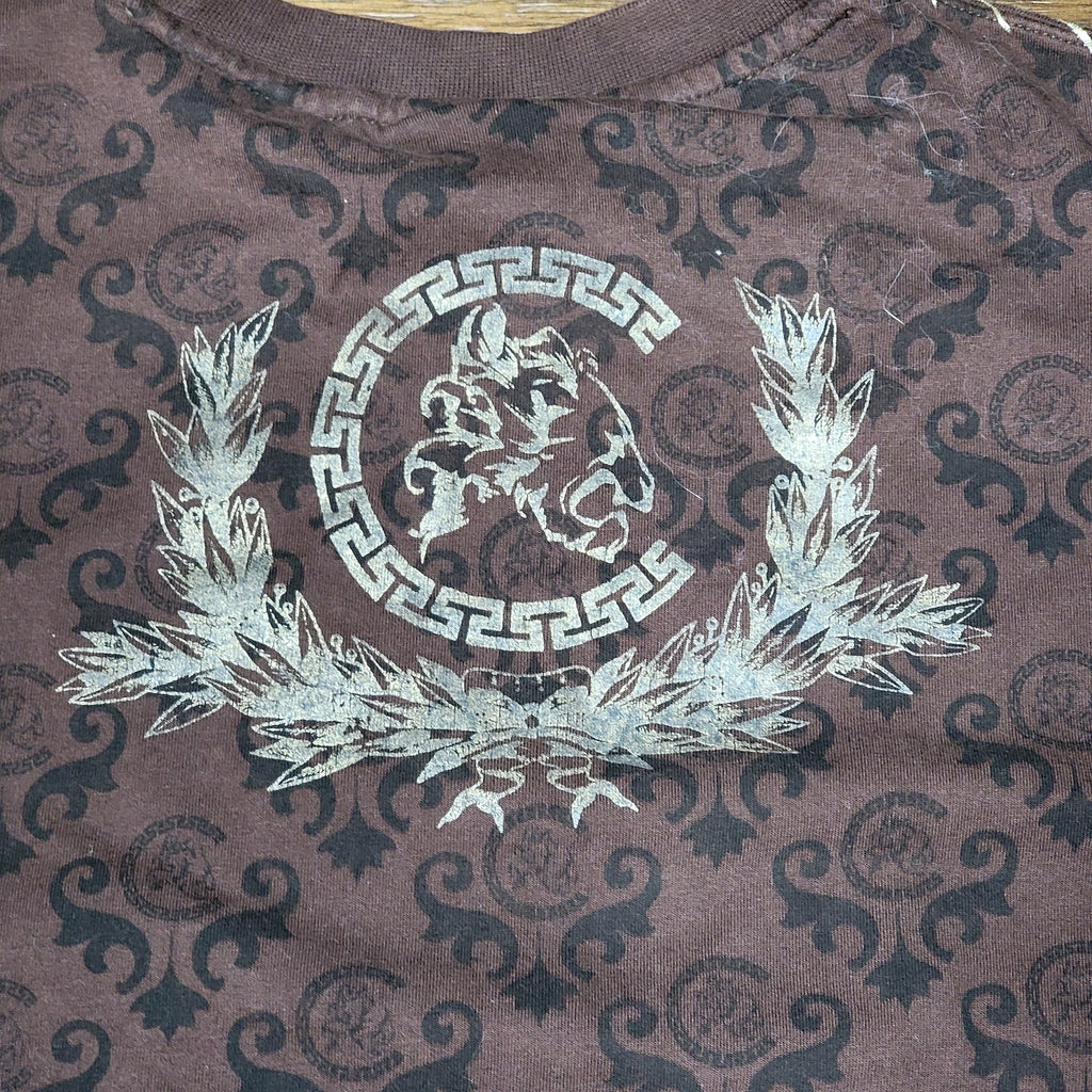 Cezer LS Brown Unisex Tee w/ Bling "Rich And Famous" - Size 3X