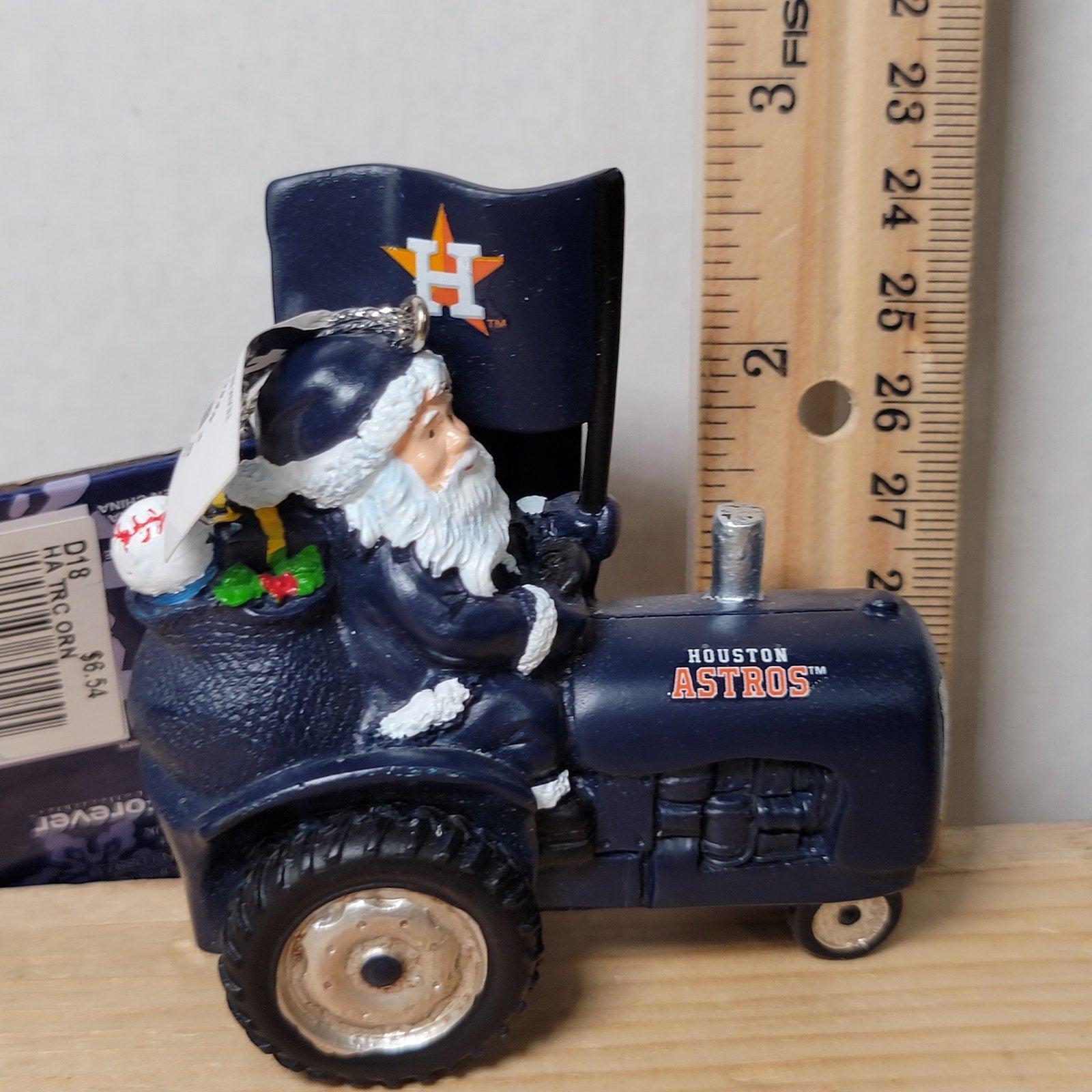 MLB Houston Astros Christmas Ornament Santa on a Tractor - NWT