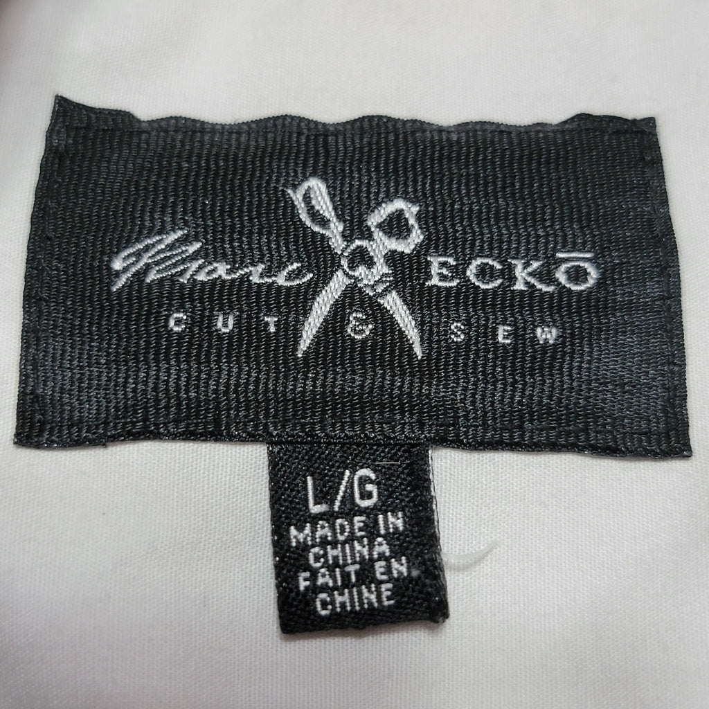 Marc Ecko Cut & Sew LS White Button Up Shirt - Size Large