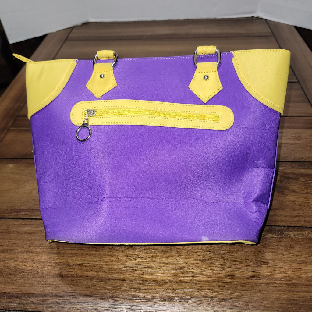 Sandol Purple & Yellow LSU Double Handle Purse