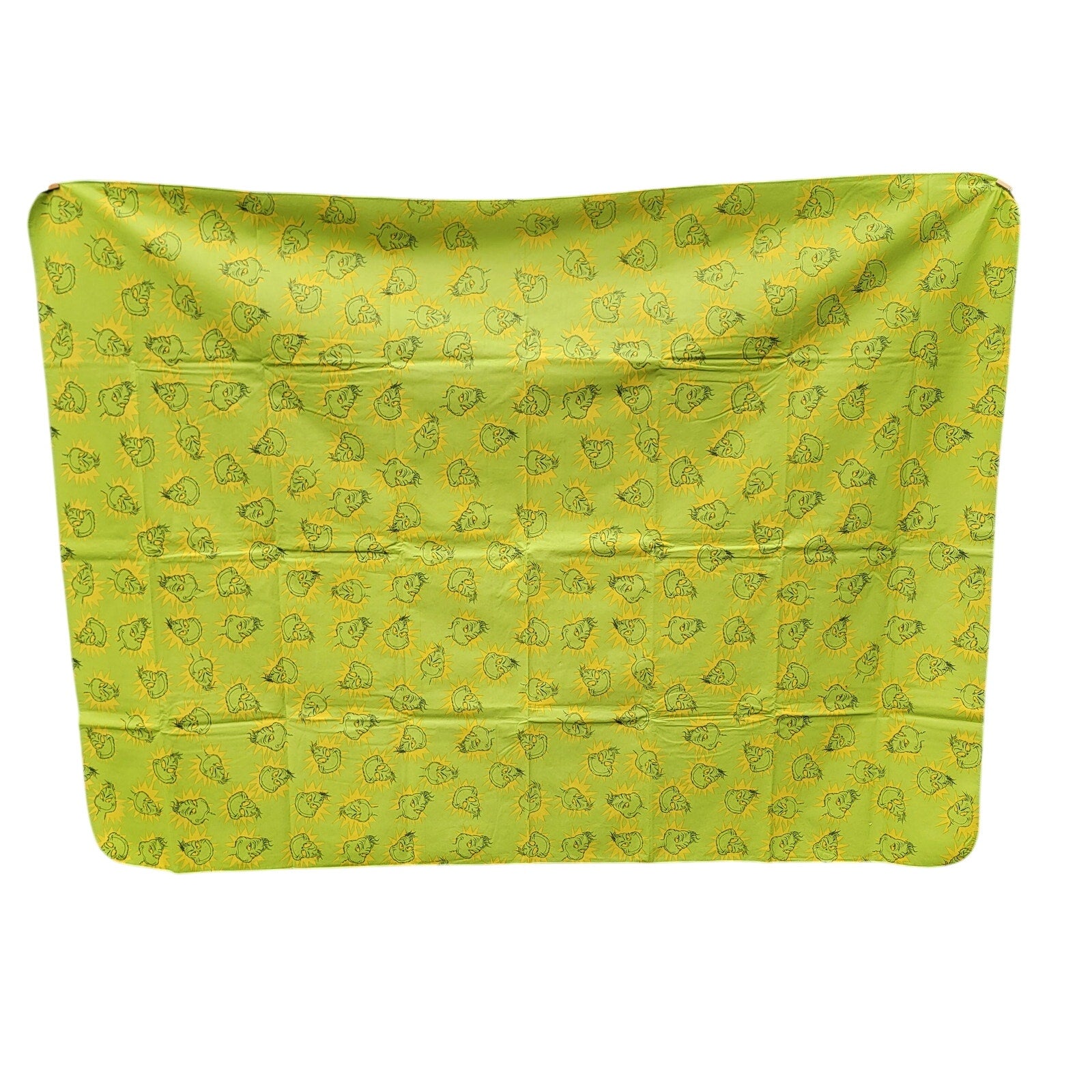 Grinch Yellow & Green Rectangle Vinyl Table Cloth w/ Round Corners
