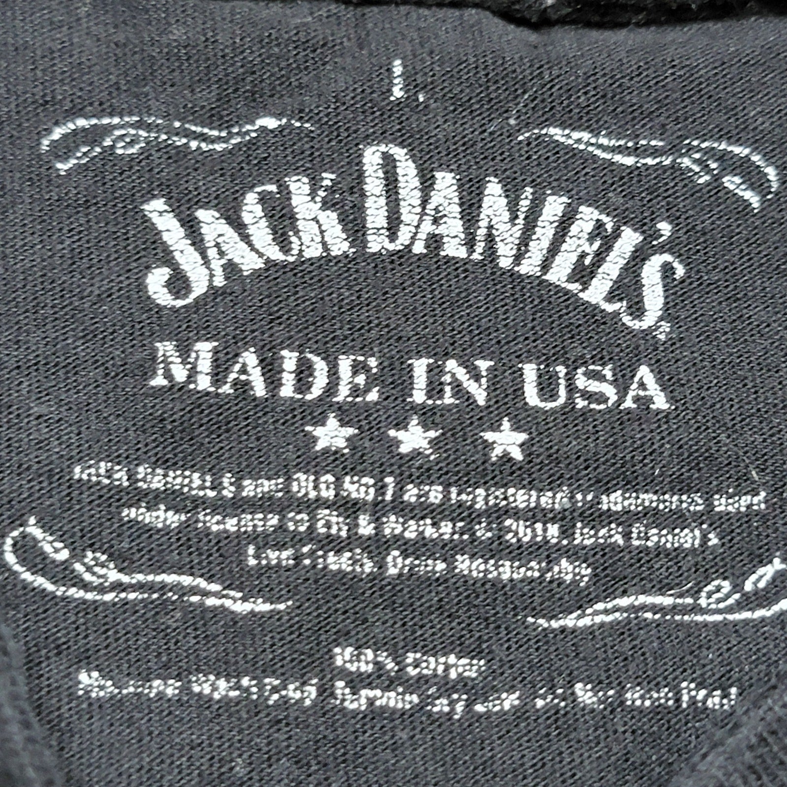 Jack Daniels Unisex Tee American Flag "Distilled In America.." - Size Large