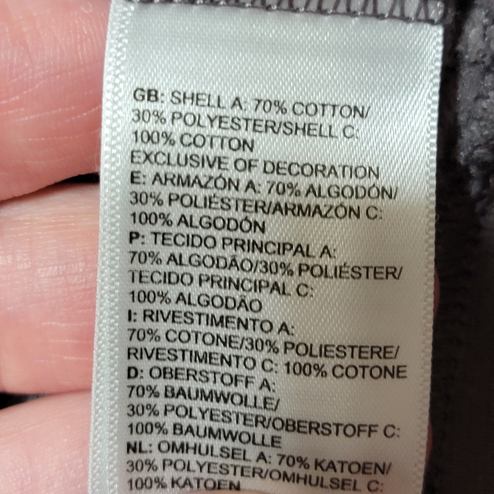 The North Face Dk Grey LS Pullover Hoodie - Size Women's Medium