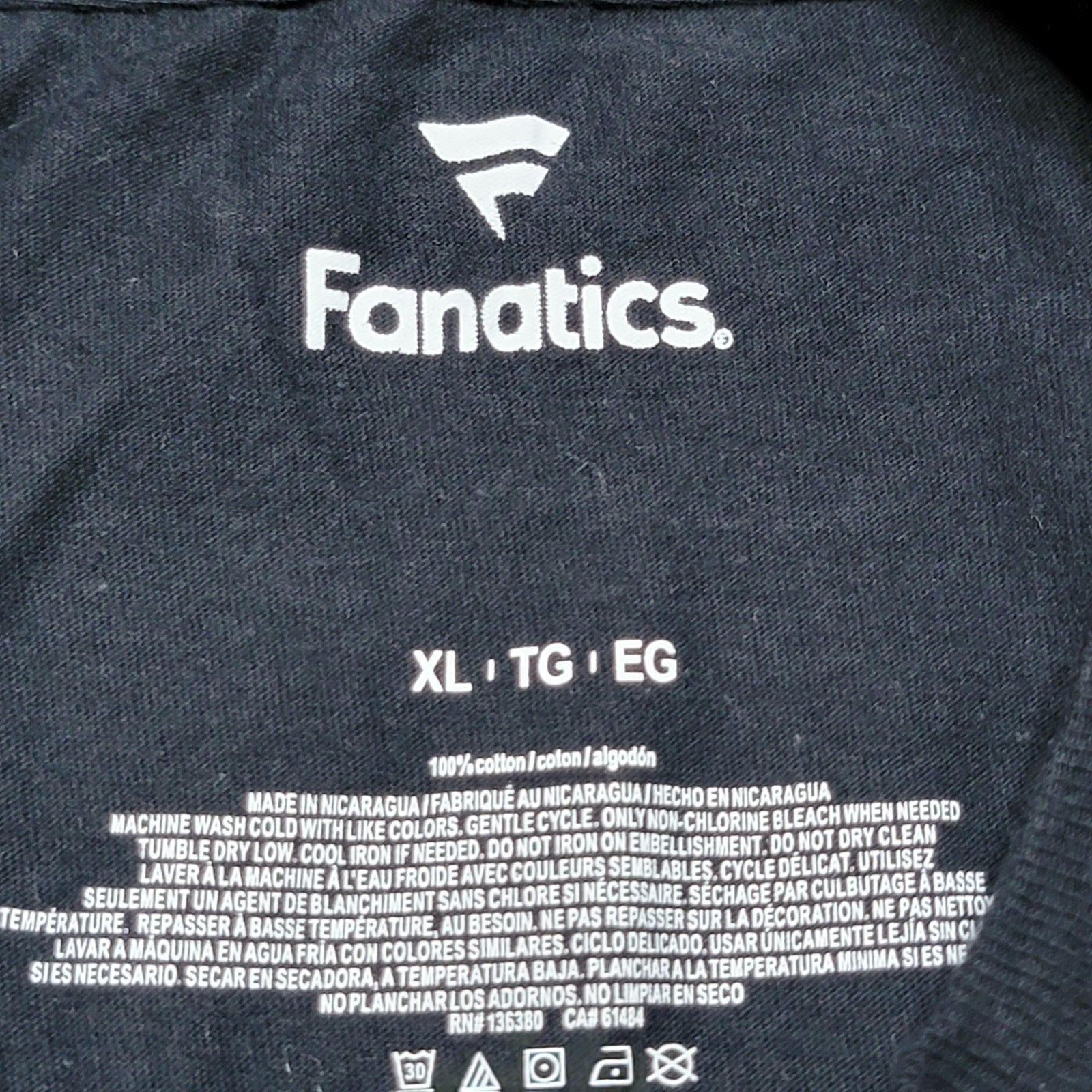 Fanatics Black Unisex Tee Houston Astros Pride Logo - Size XL