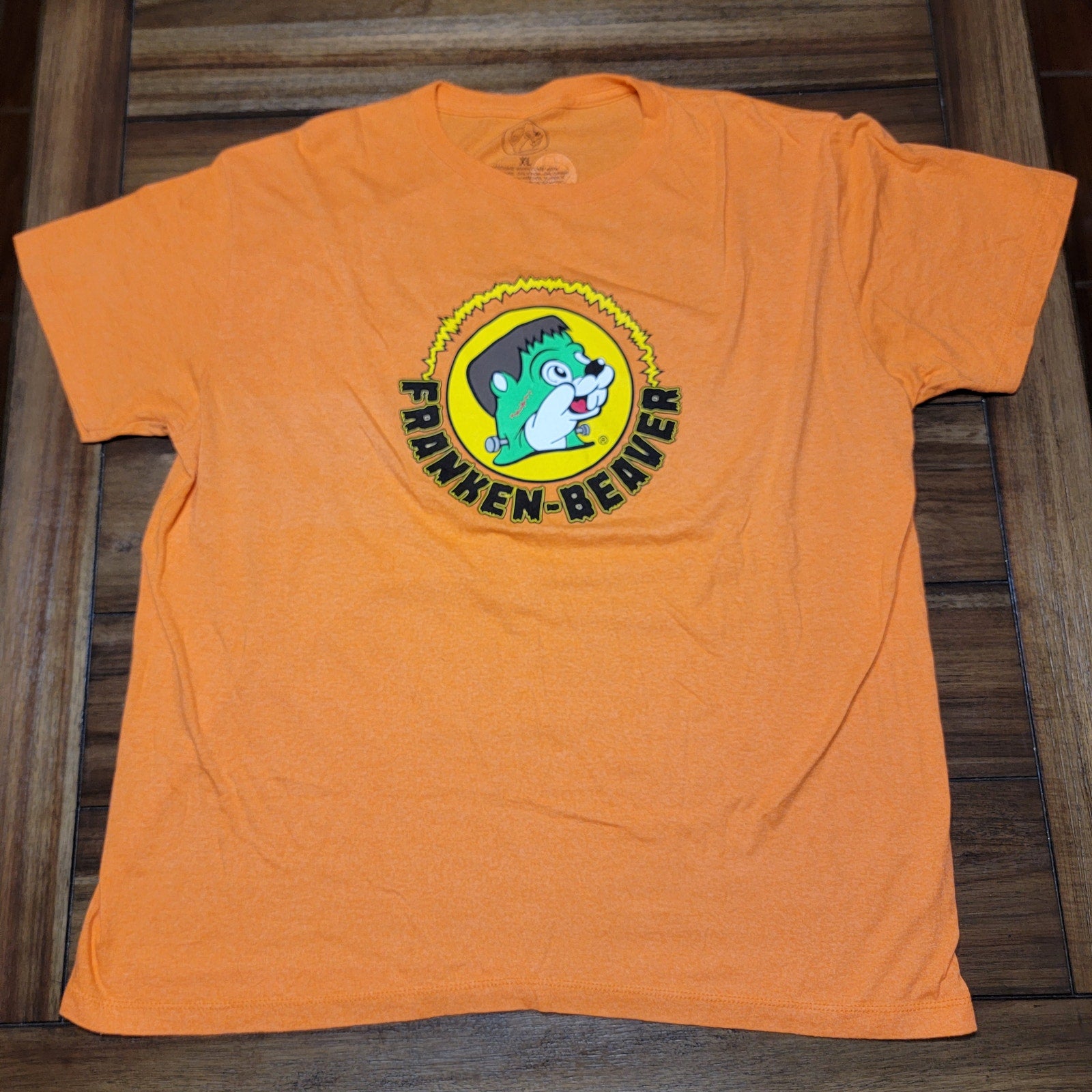 Buc-ee's Halloween Orange Unisex Tee "Franken-Beaver" - Size XL