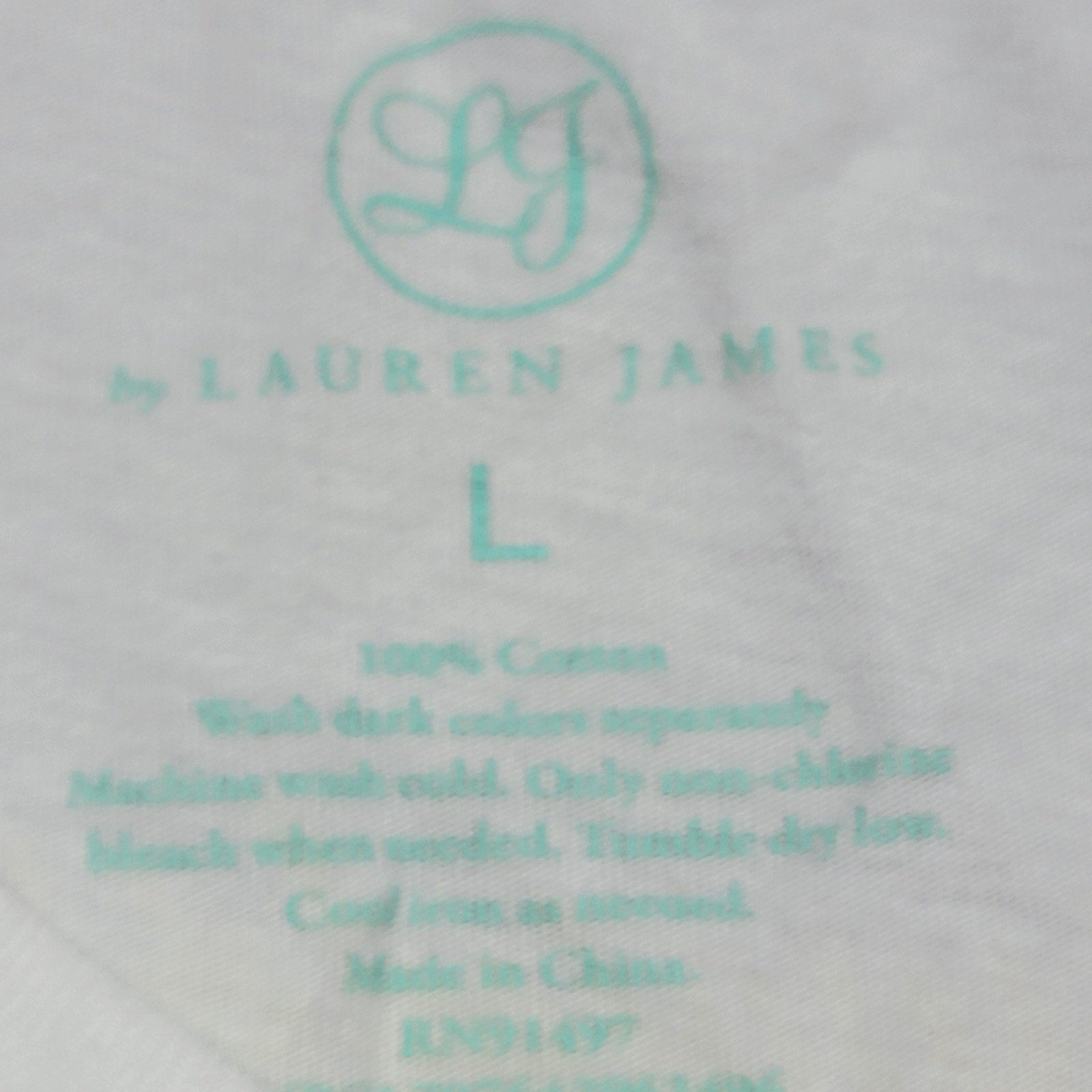 Lauren James Co White Tee - "Coffee Till Cocktails" - Size Large